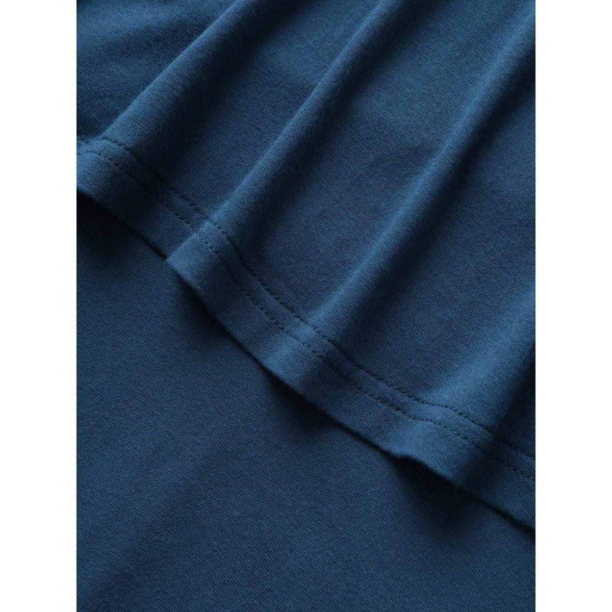 Plus Size Plain Round Neck Tiered Ruffles Tank Top Women Indigo Casual Tiered Round Neck Everyday Tank Tops Camis BloomChic 10/M Product Image