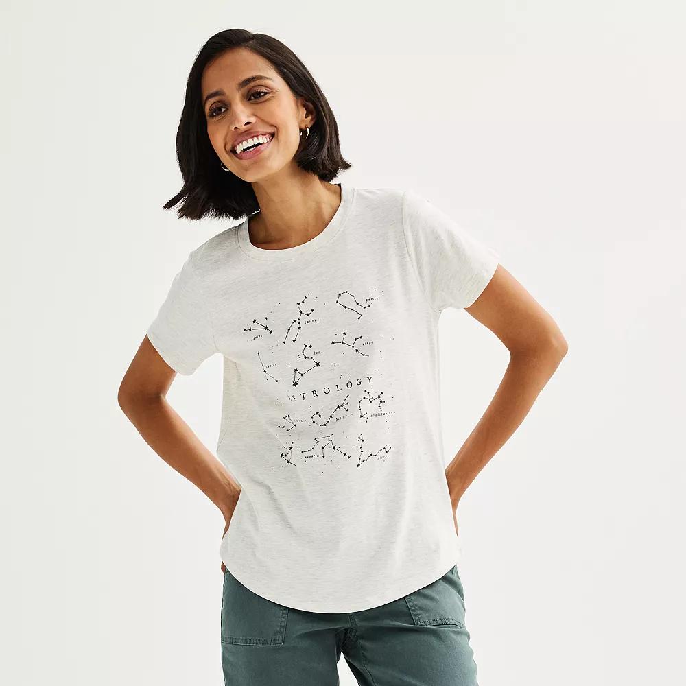 Women's Astrology Constellations Graphic Tee,  Product Image