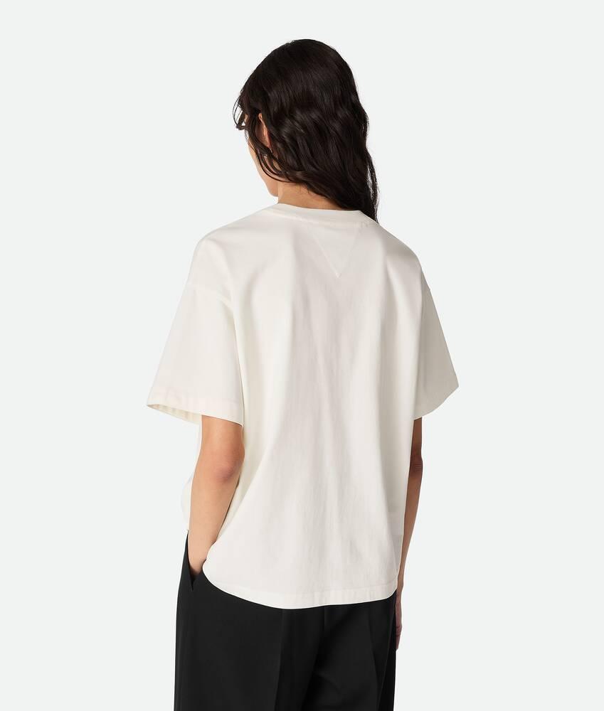 Women's Cotton Printed Jersey T-Shirt in Chalk Product Image