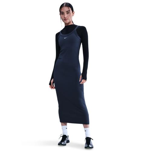 Womens Nike Sportswear Chill Knit Tight Mini-Rib Tank Top Dress | HJ0710-410 Product Image