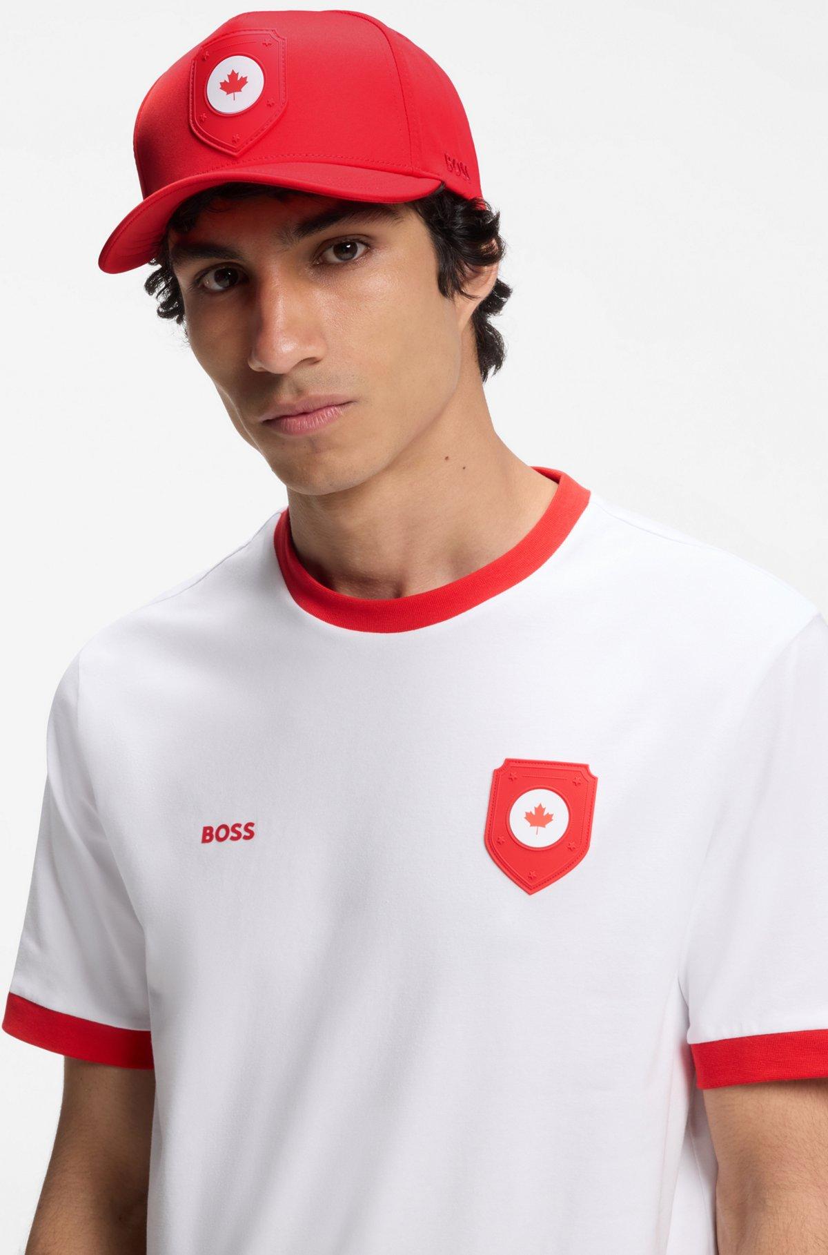 Logo cap in lustrous twill with country-flag badge Product Image