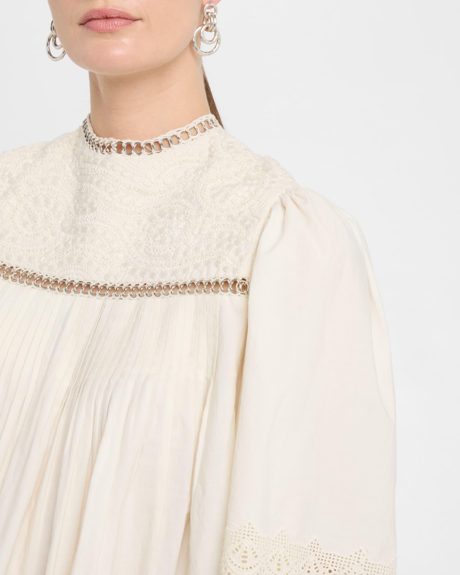 Larissa Embroidered Short-Sleeve Crop Top Product Image