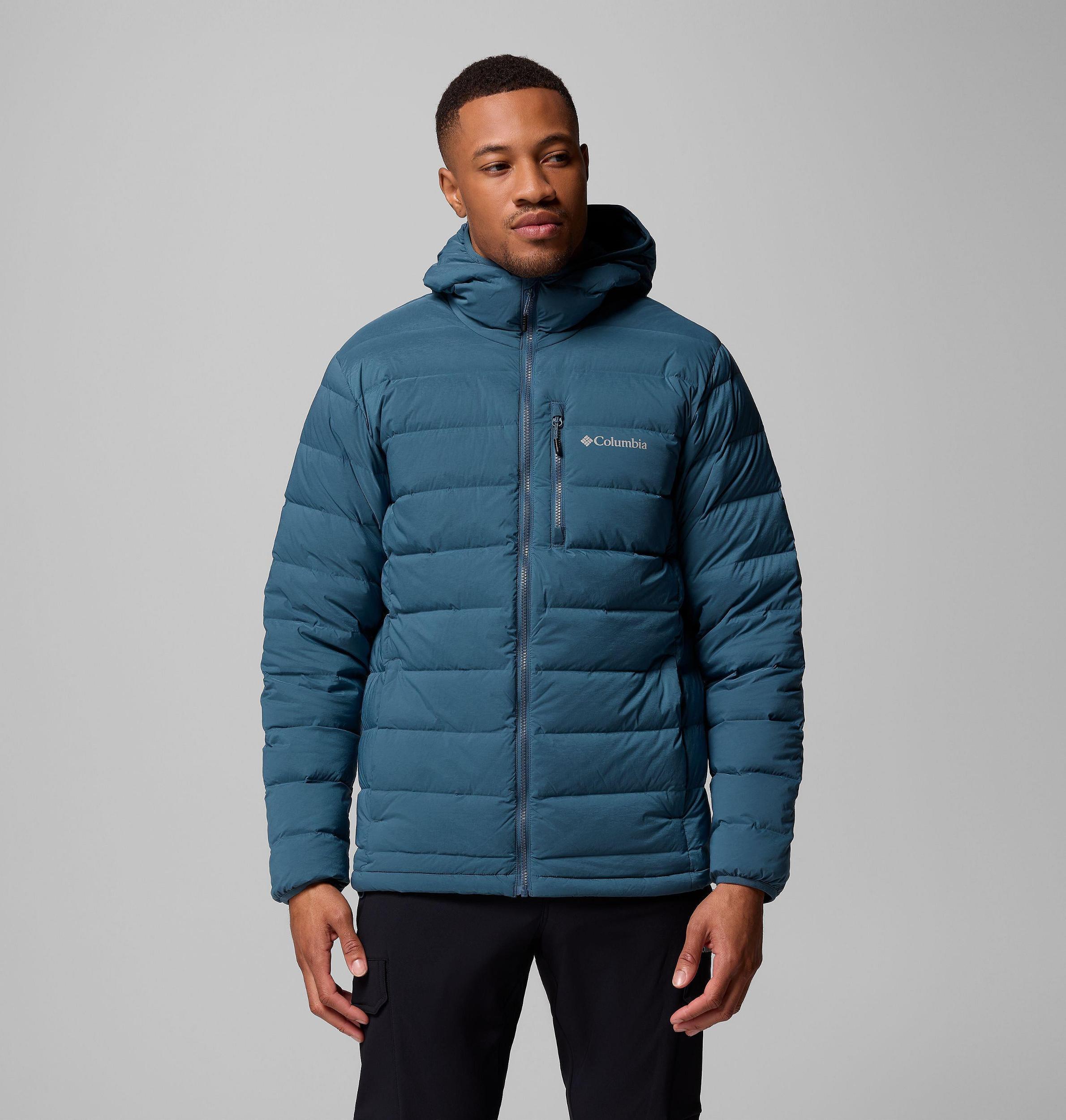 Columbia Mens Drift Peak Stretch Down Hooded Jacket- Product Image