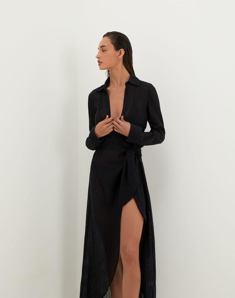 Mirian Long Cover Up - Black Product Image