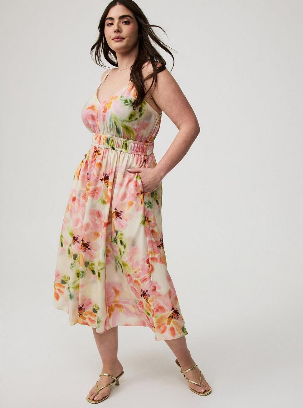 Midi V-Neck Dress Product Image