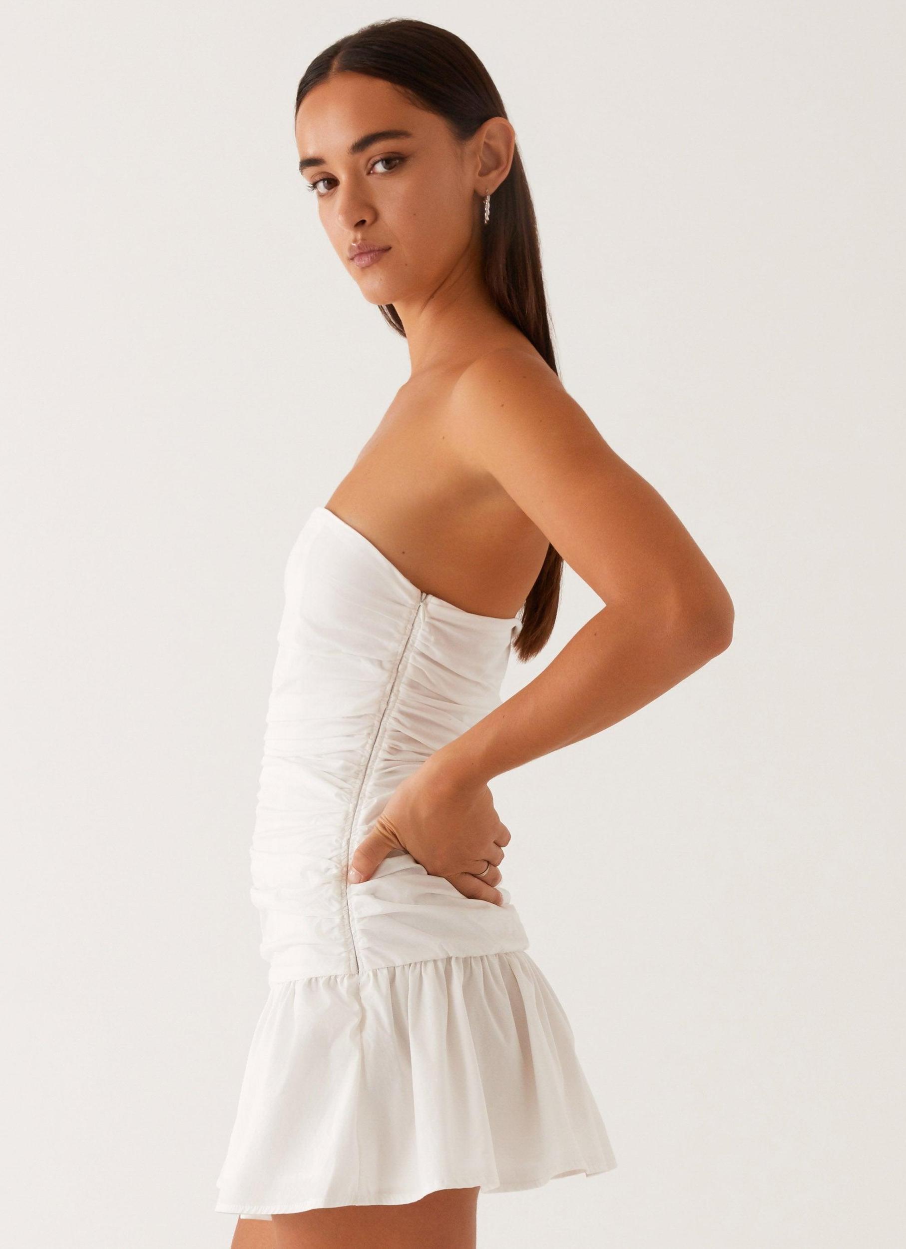 Carmel Mini Dress - White Product Image