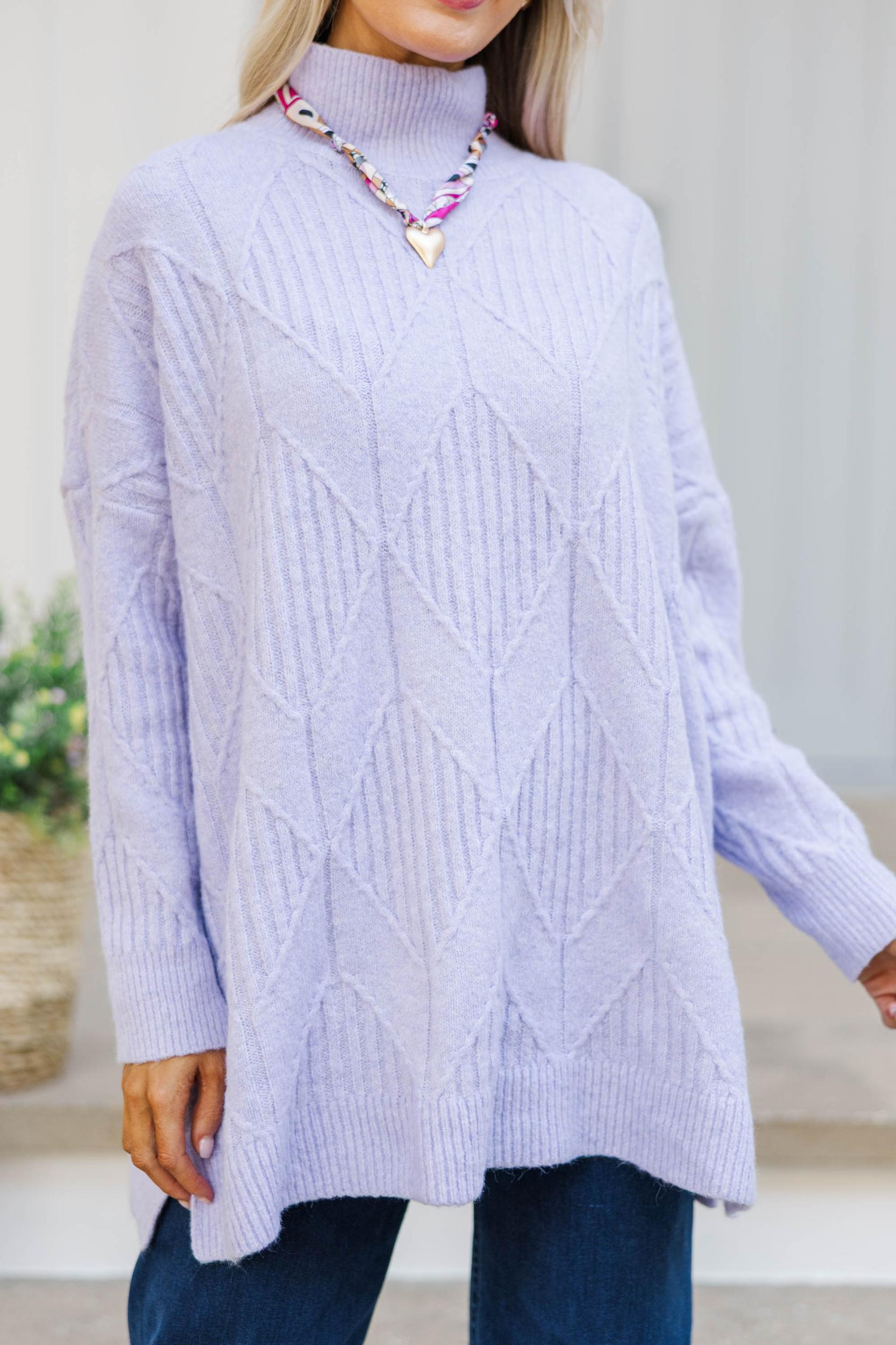 Walk The Walk Lavender Purple Sweater Female Product Image