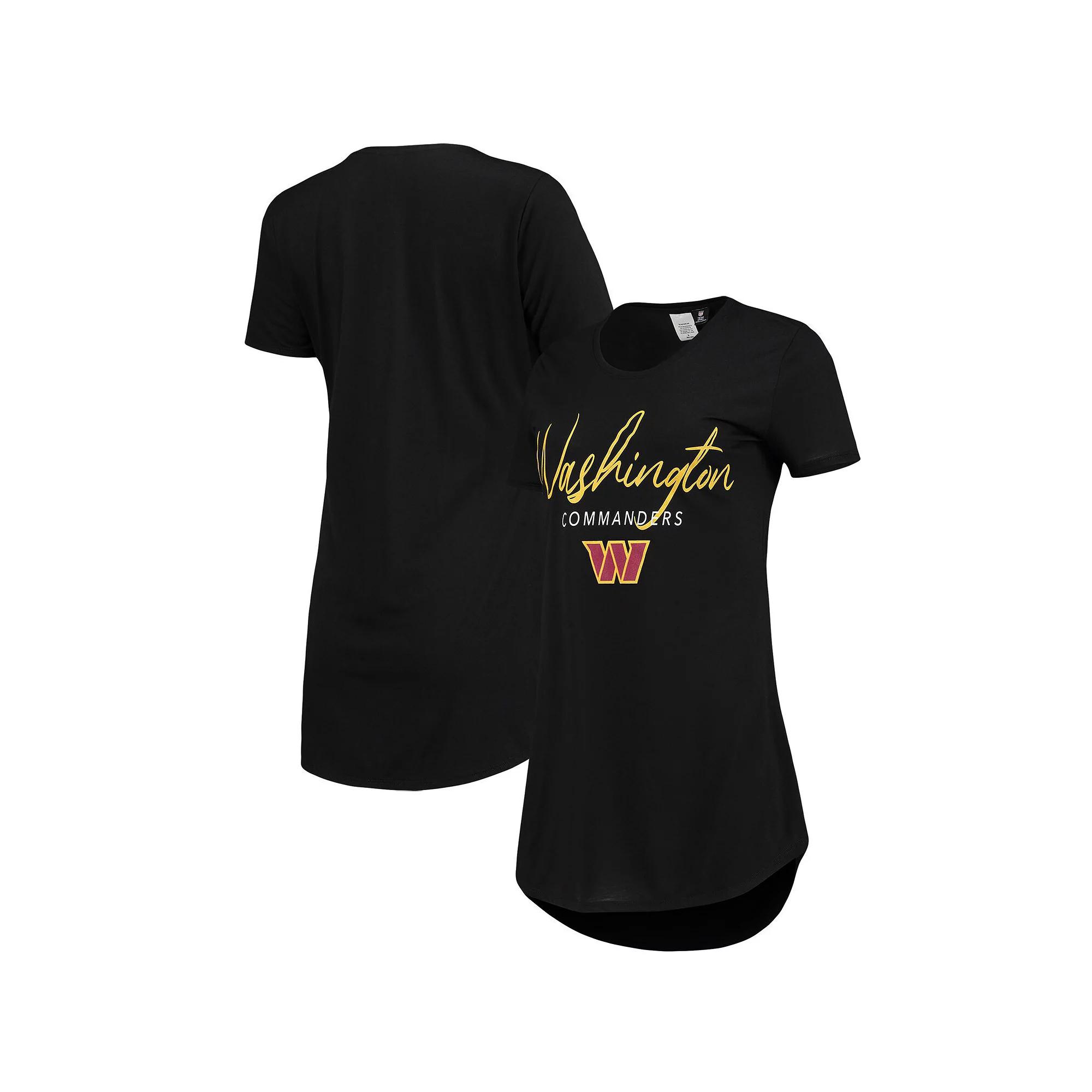 Women's Concepts Sport Black Washington Commanders Marathon Knit Nightshirt,  Product Image