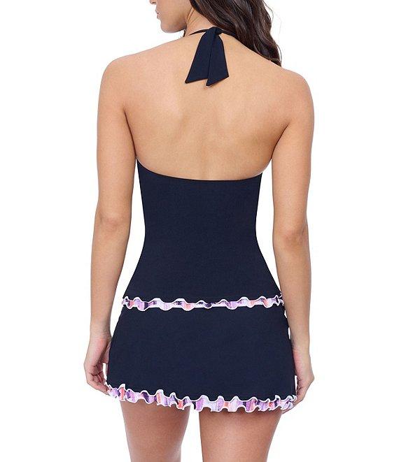 Profile By Gottex Riga Tricolore Solid Side Slit Skirted Swim Bottom Product Image