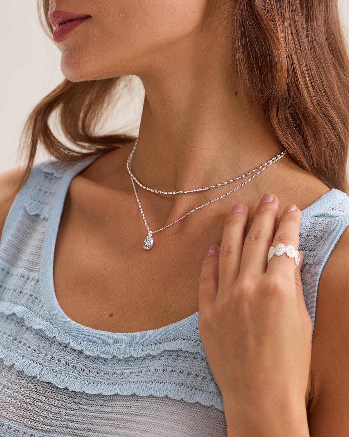 Blue Scoop Neck Crochet Tank Top Product Image