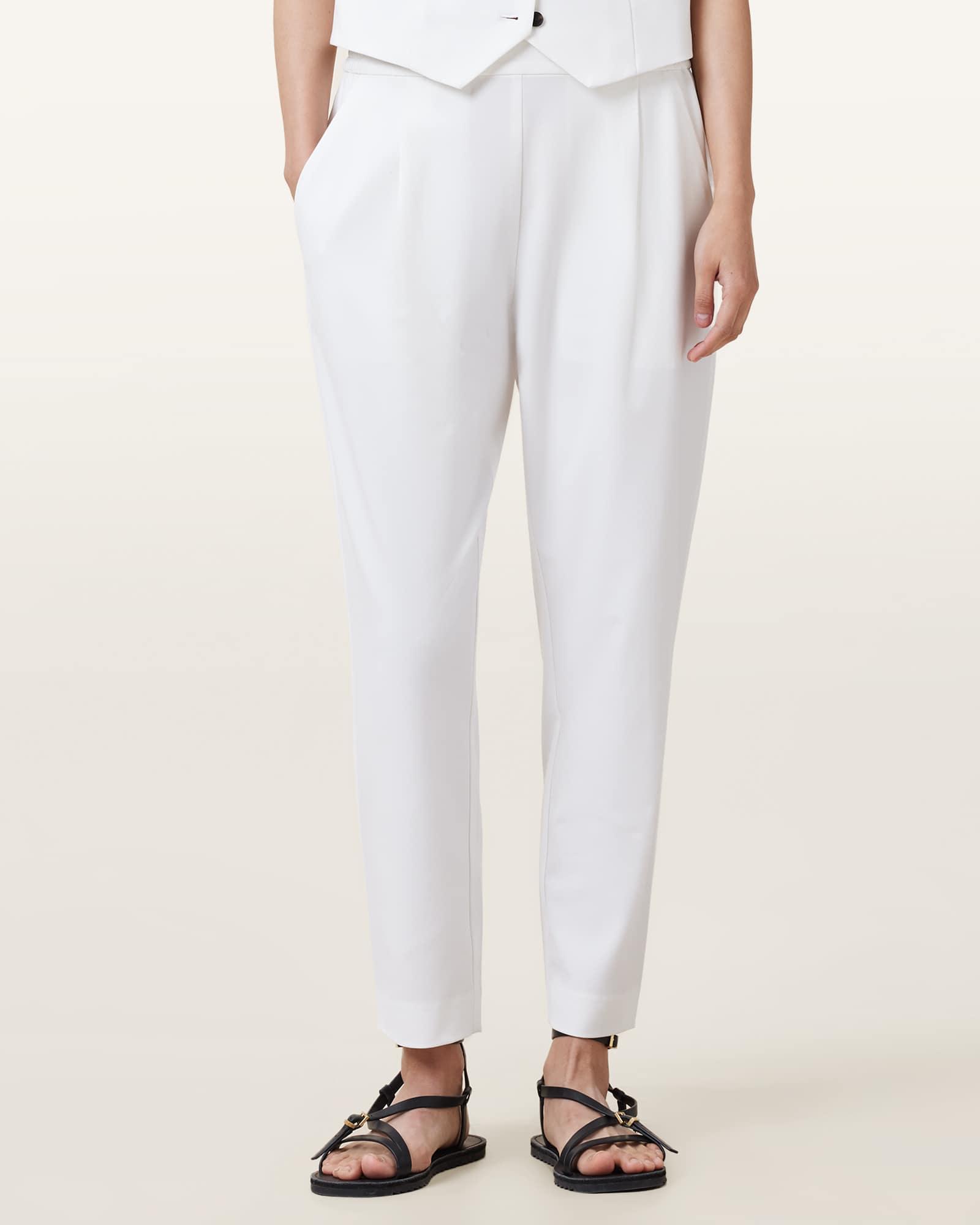 Aleida Lightweight Tri Pants White | ALLSAINTS US Product Image