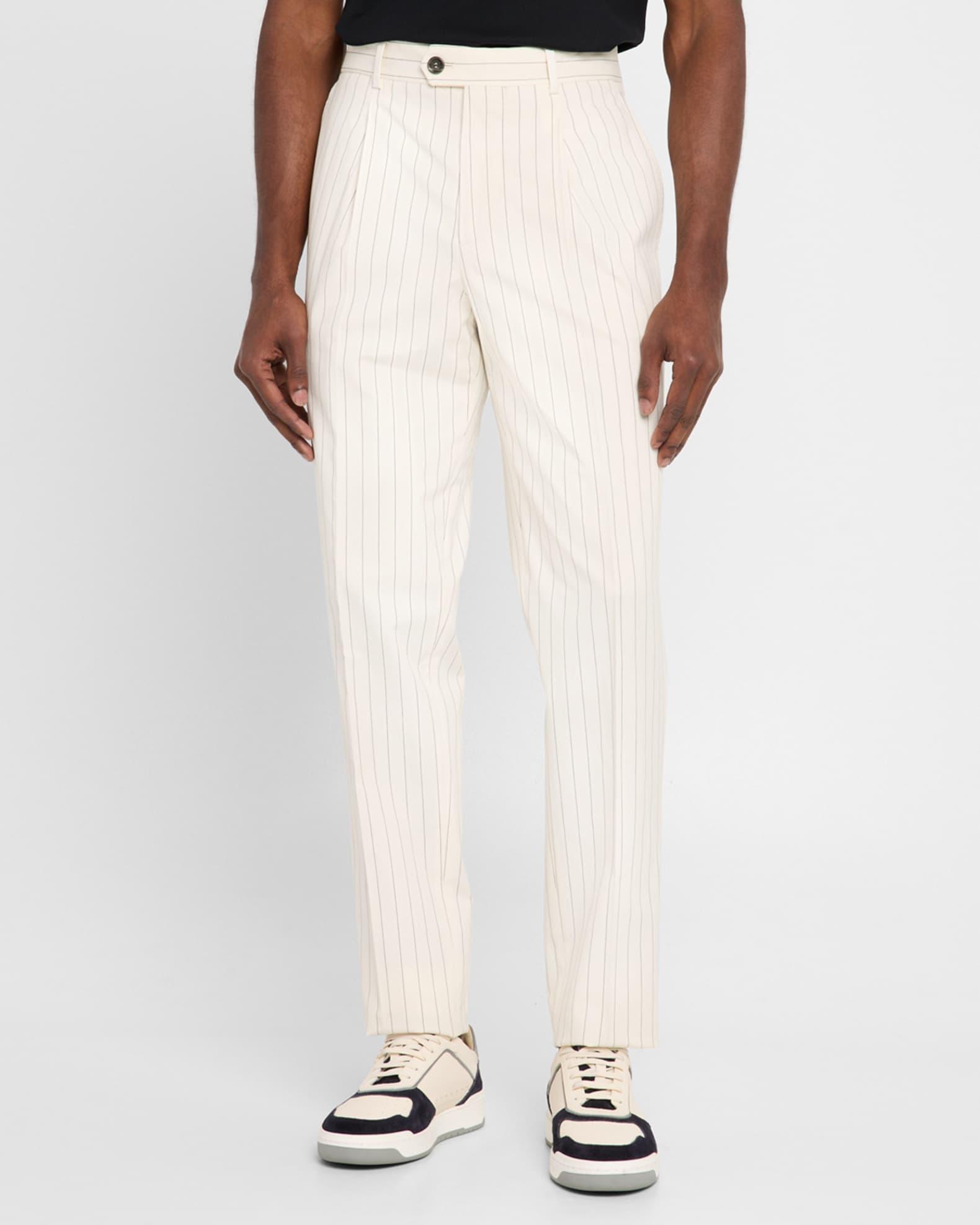 Men's Pinstripe Single-Pleated Pants Product Image