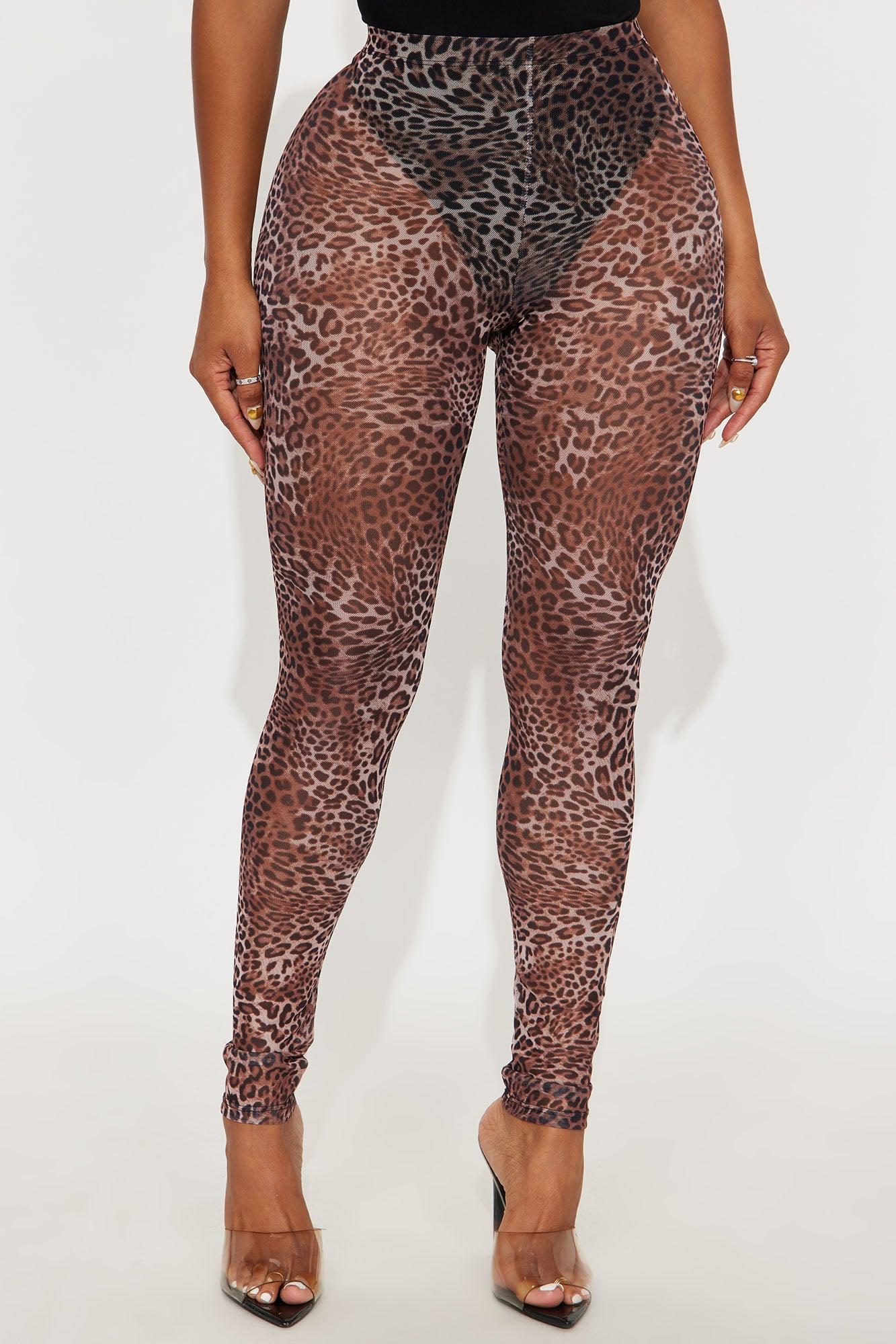 Amara Mesh Leopard Legging - Leopard Female Product Image