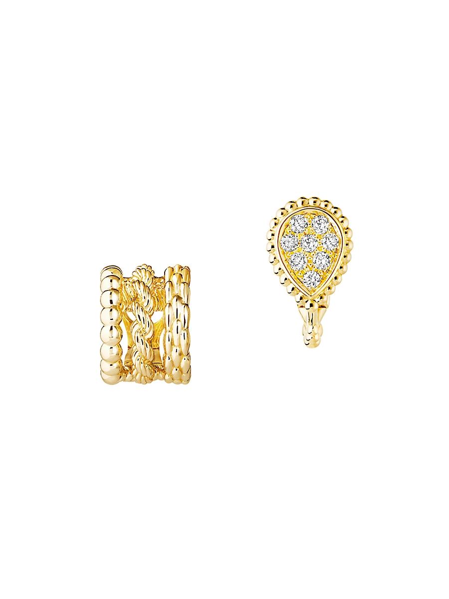 Womens Serpent Bohme 18K Yellow Gold & 0.13 TCW Diamond Mismatched Earrings Product Image
