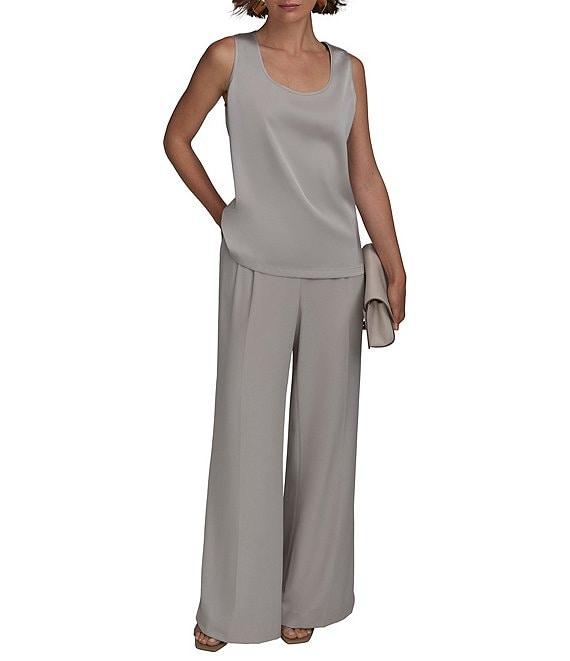 Donna Karan Scoop Neck Sleeveless Charmeuse Cami Product Image