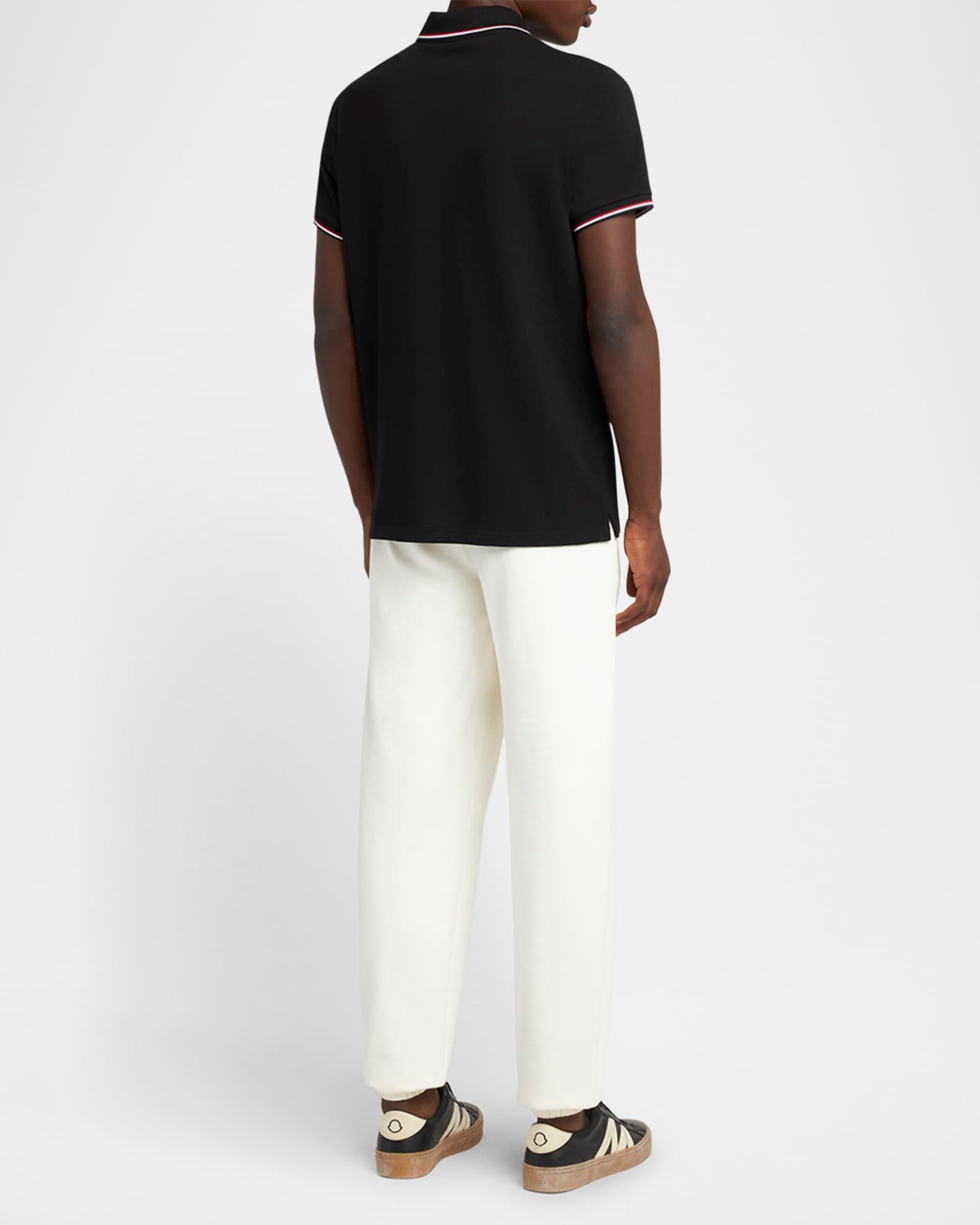 Men's Striped-Trim Polo Shirt Product Image