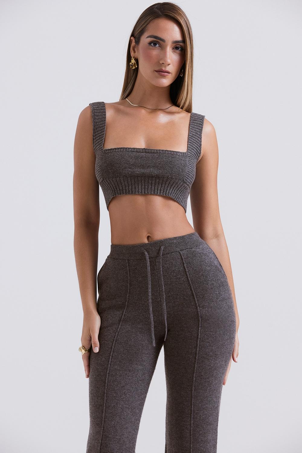 Sia  charcoal cashmere blend bralette - sale Product Image