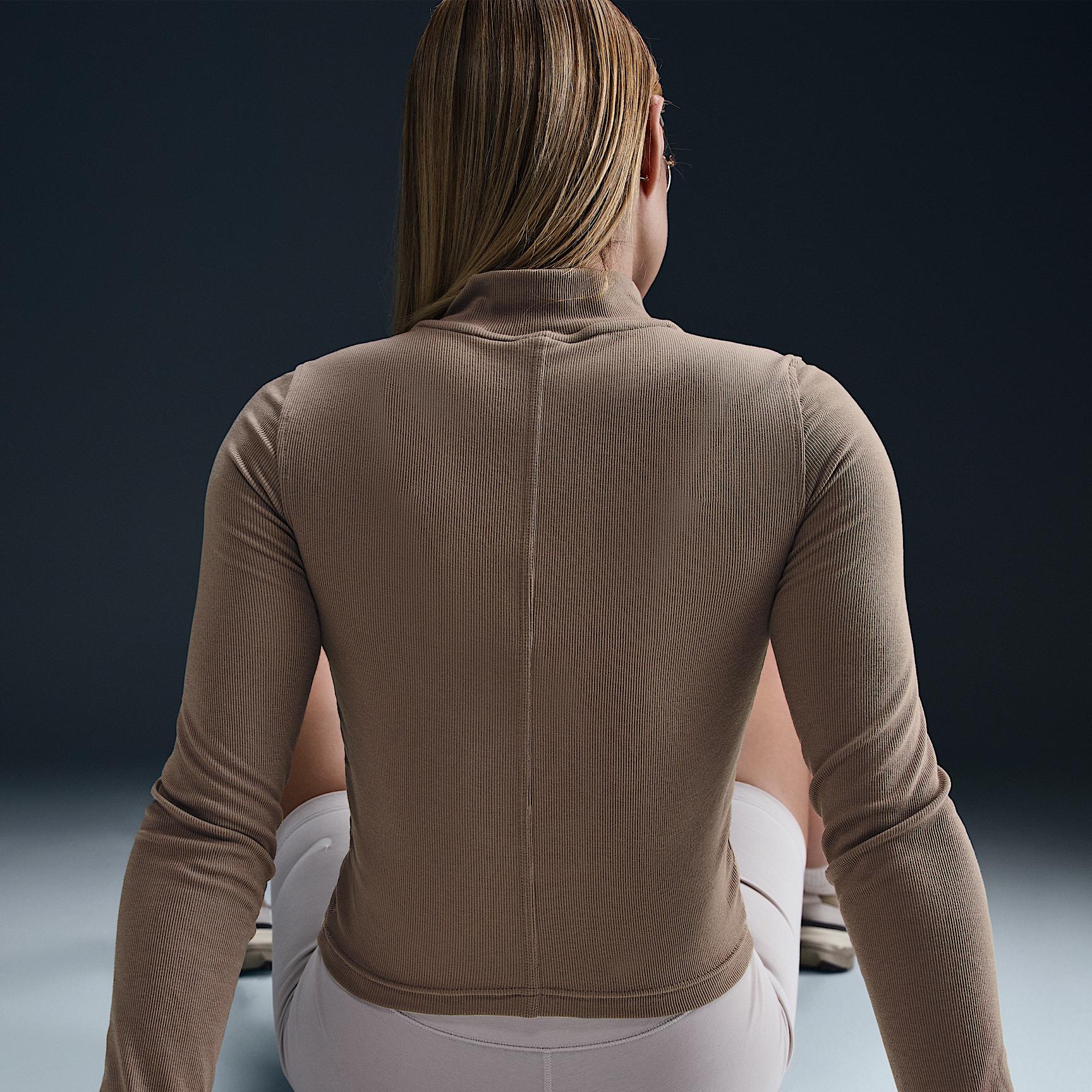 Nike Sportswear Essential Women's Ribbed Mock-Neck Long-Sleeve Top Product Image