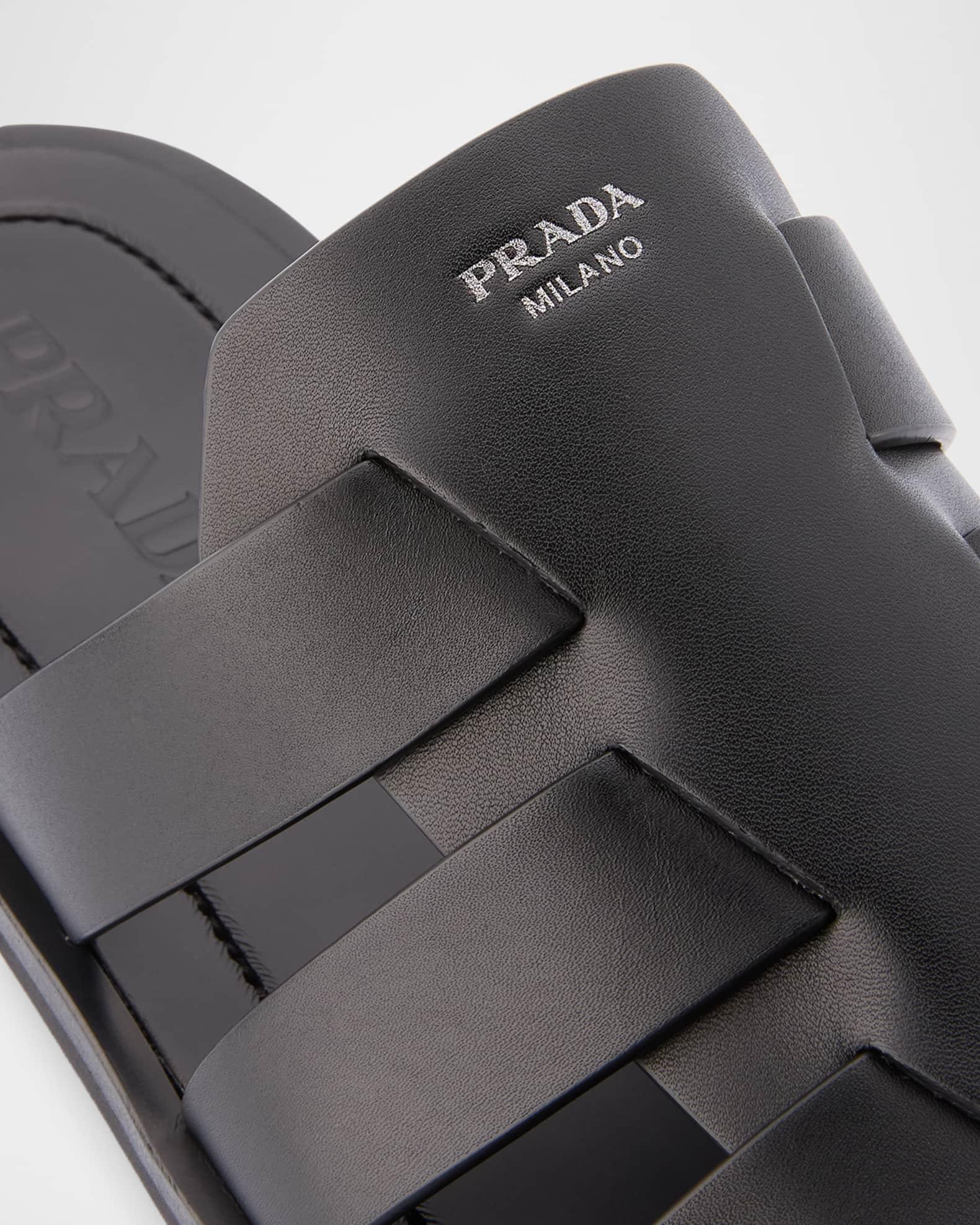 Men's Leather Fisherman Slide Sandals Product Image