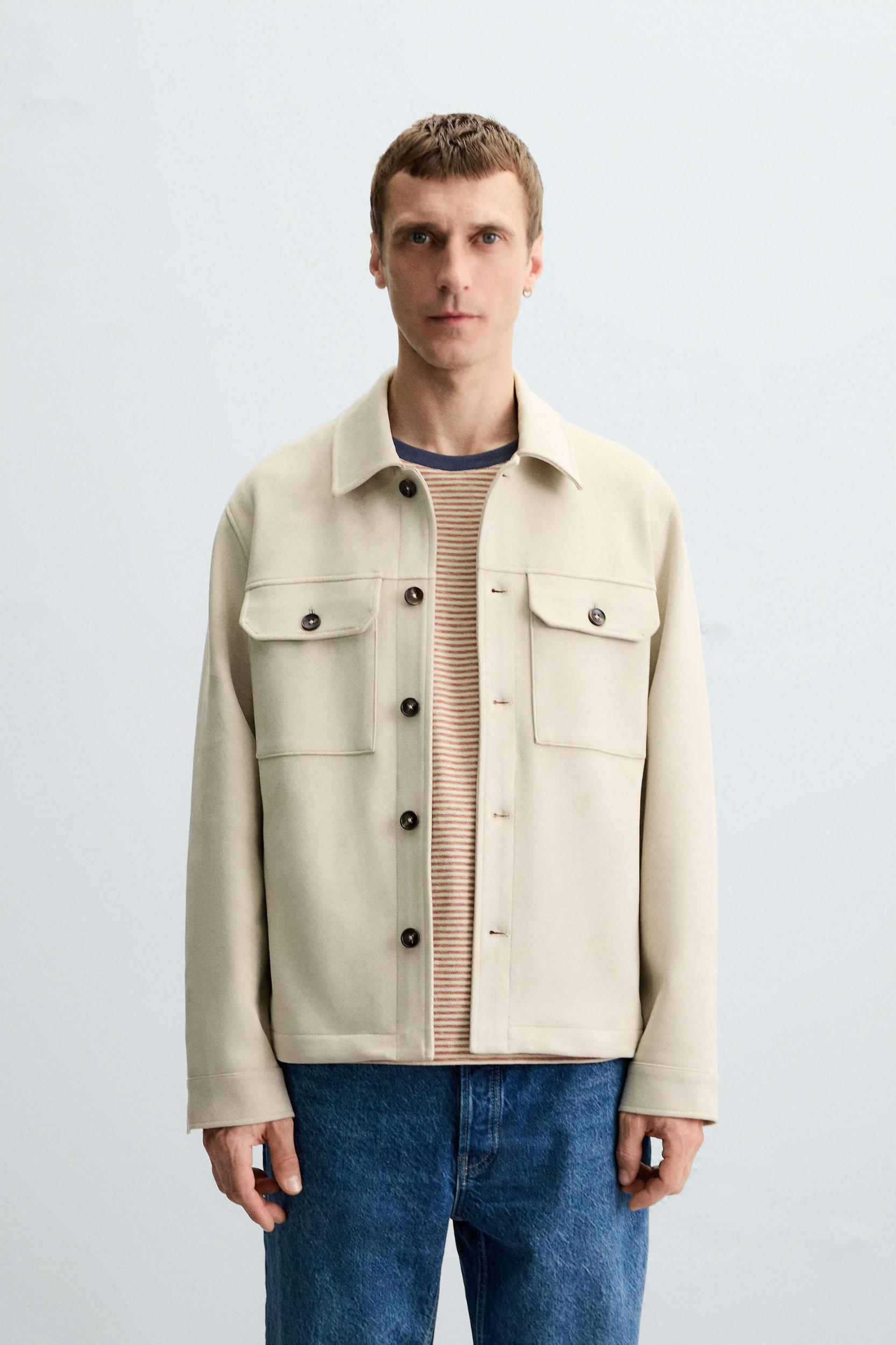 FAUX SUEDE OVERSHIRT Product Image