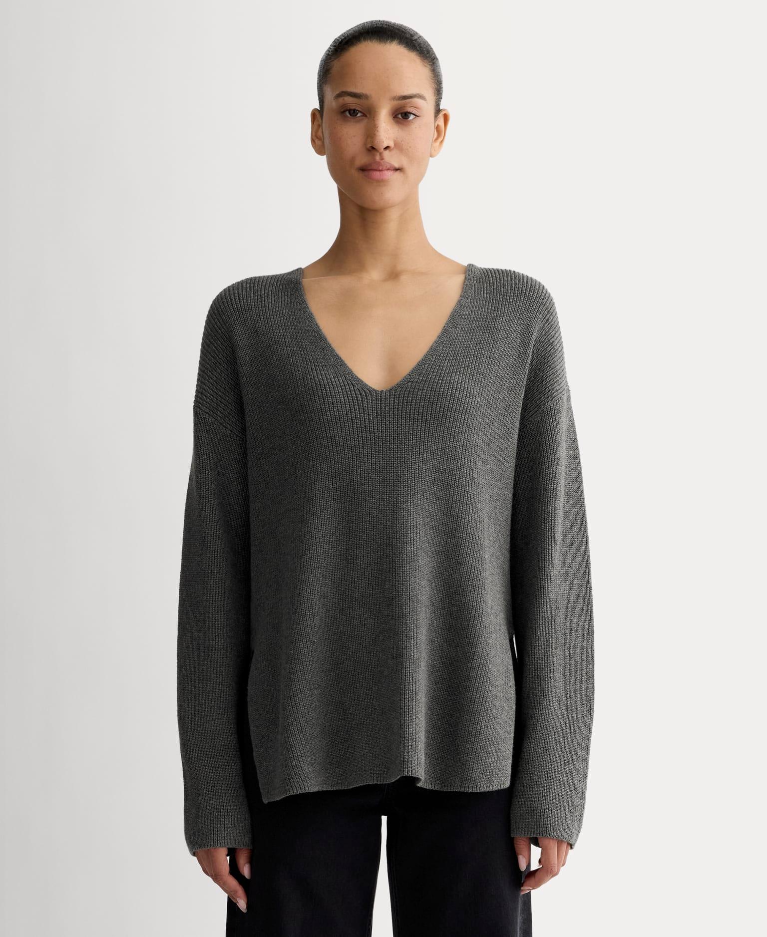 Womens Slouchy V-Neck in Everyday Cotton T-Shirt by Everlane Product Image