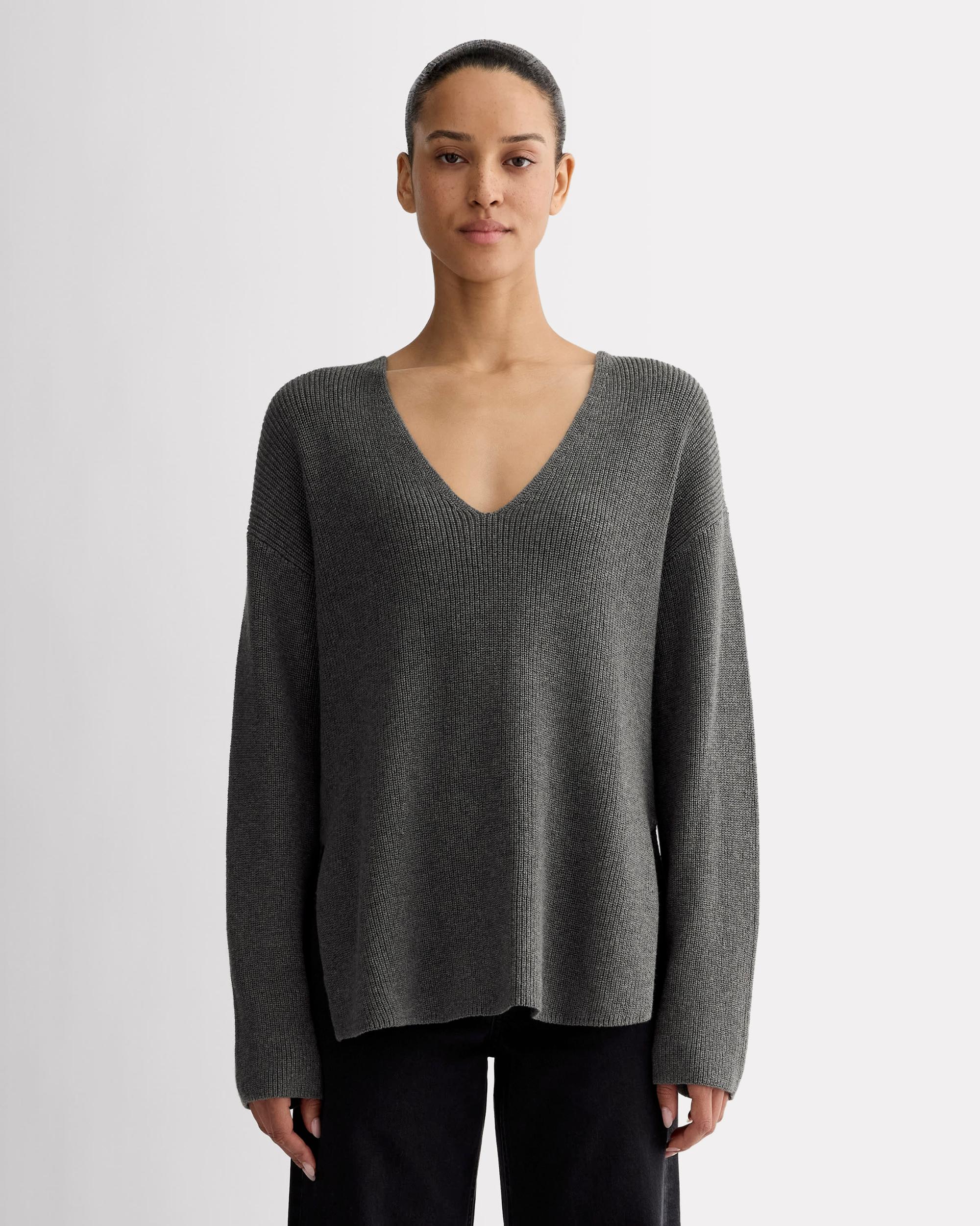 Womens Slouchy V-Neck in Everyday Cotton T-Shirt by Everlane Product Image