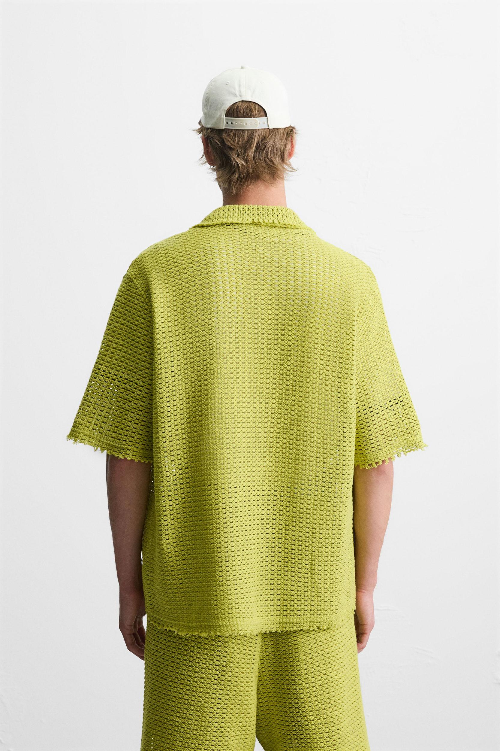 TEXTURED OPENWORK SHIRT Product Image