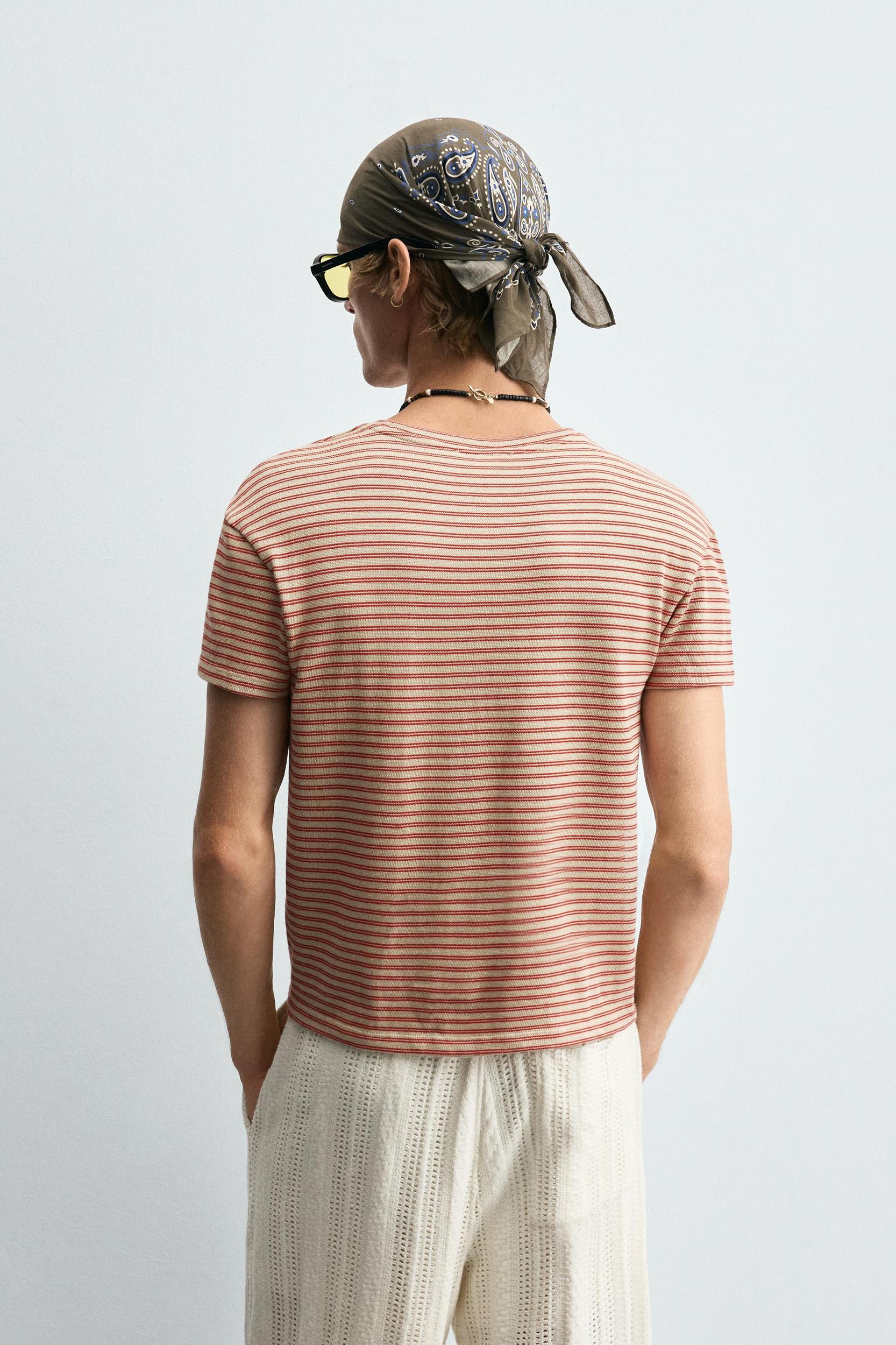 STRIPED JACQUARD T-SHIRT Product Image