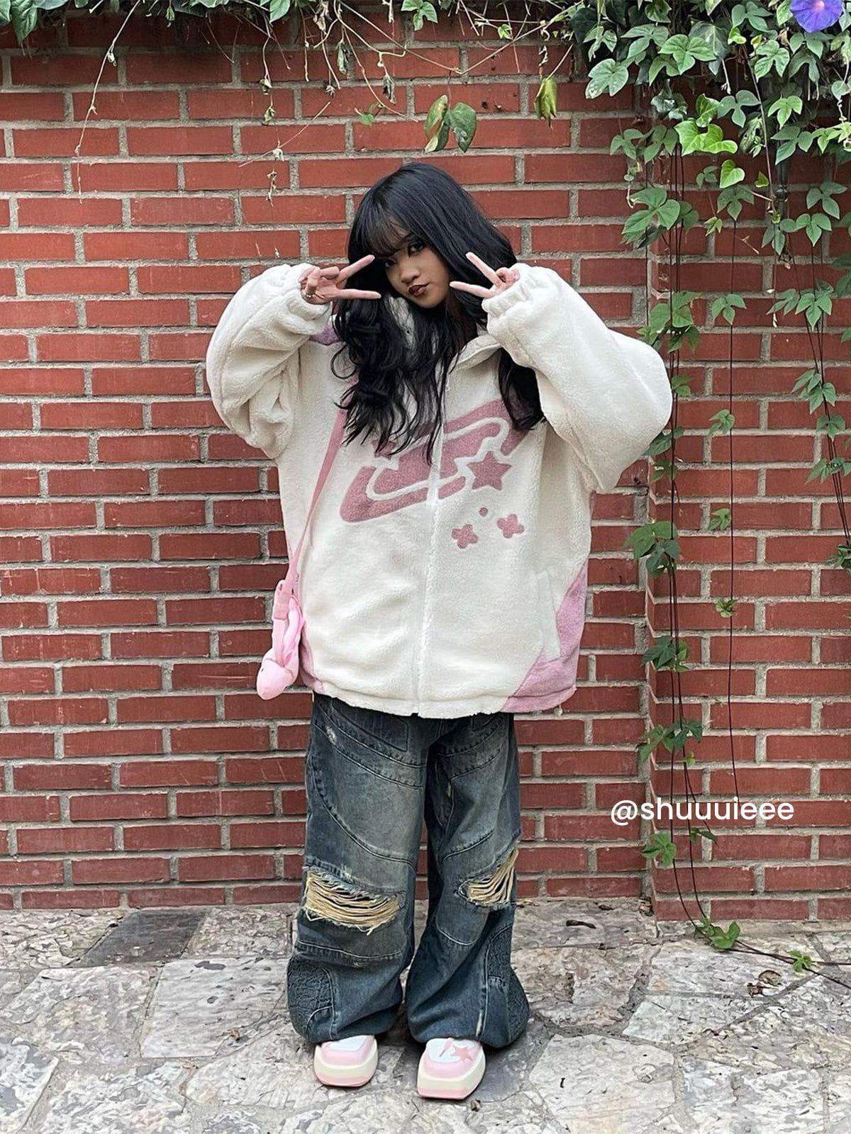 Aelfric Eden Star Graphic Sherpa Coat Product Image