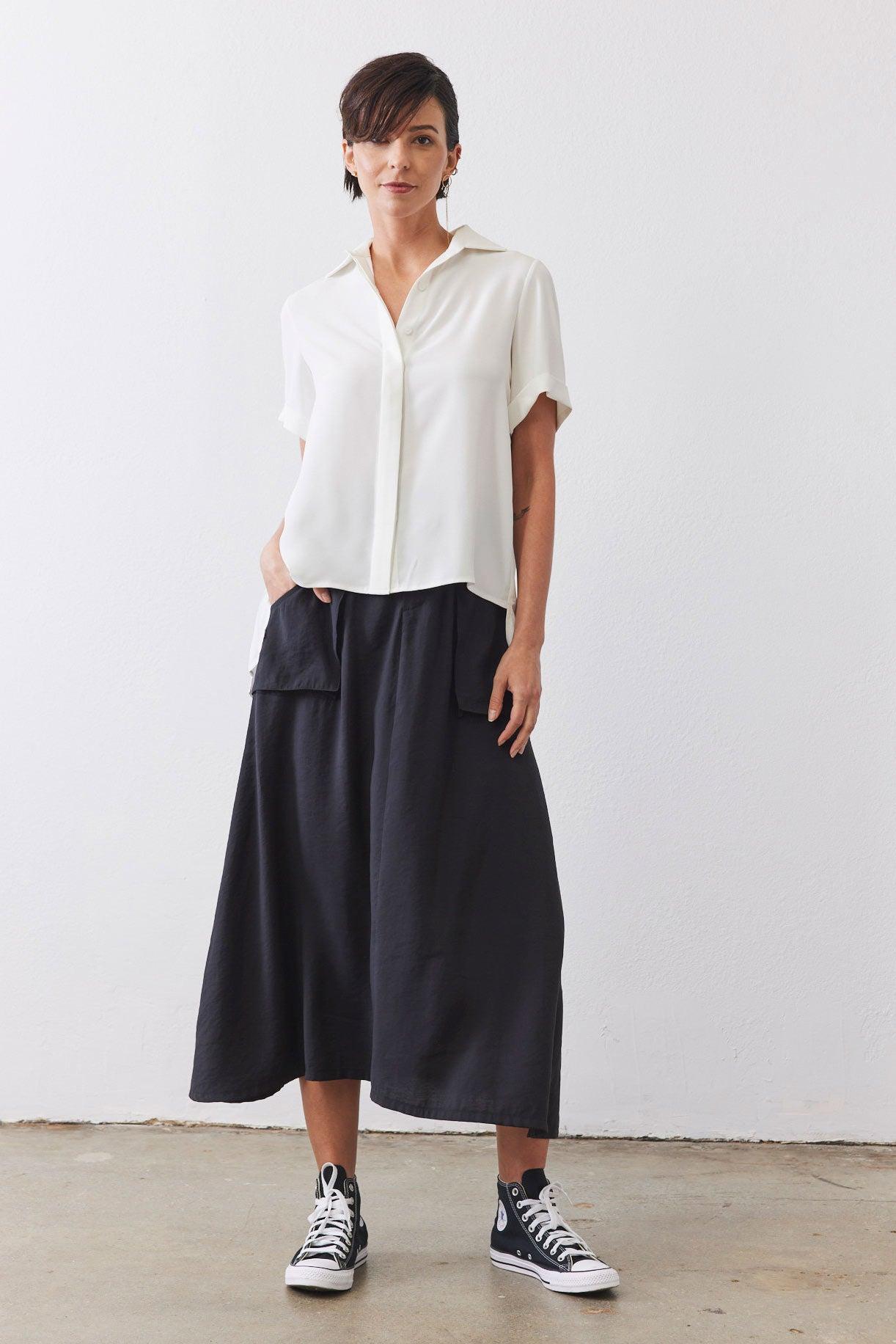 Look In The Back Pleated Blouse Product Image