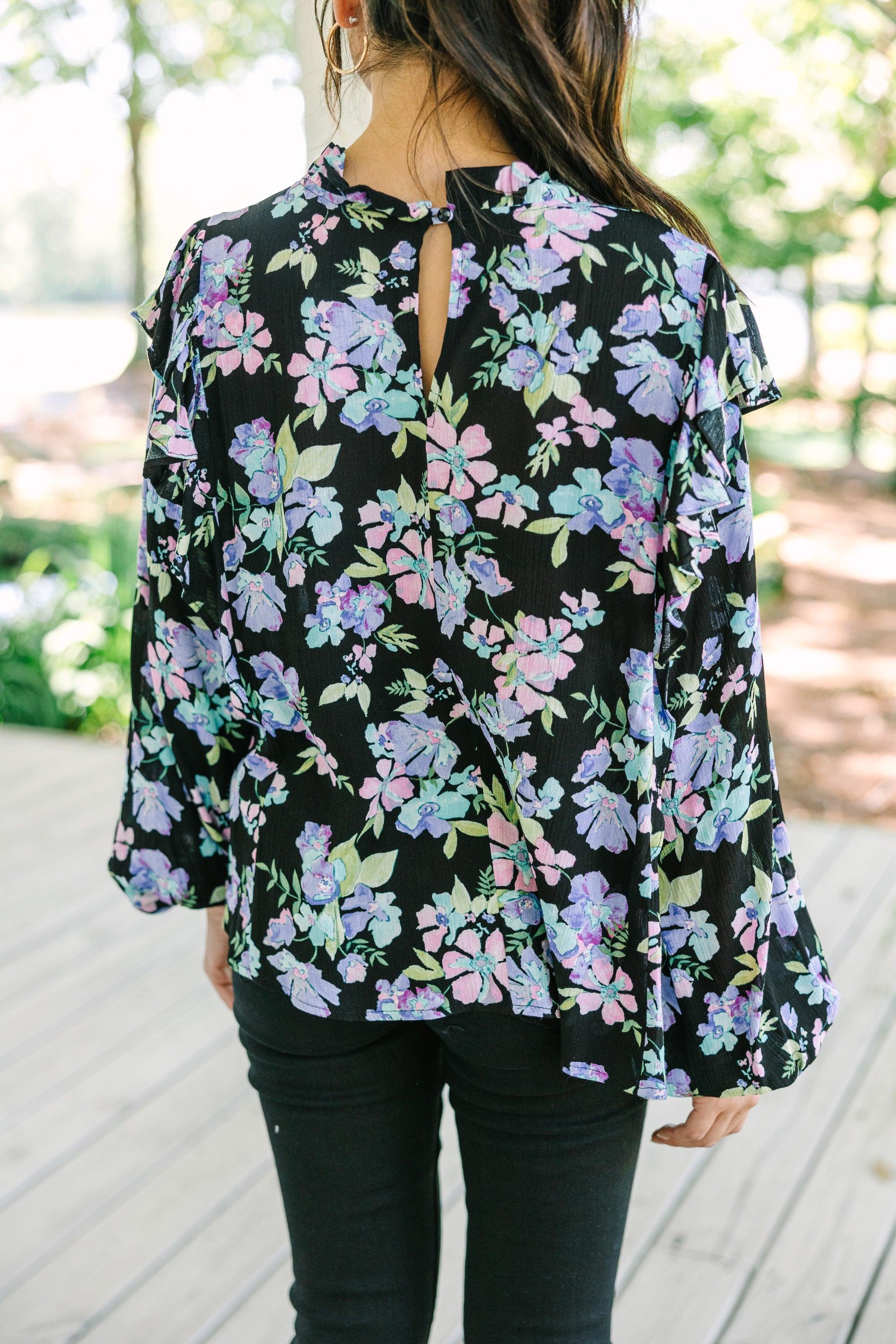 Ready For The Day Black Floral Blouse Female Product Image