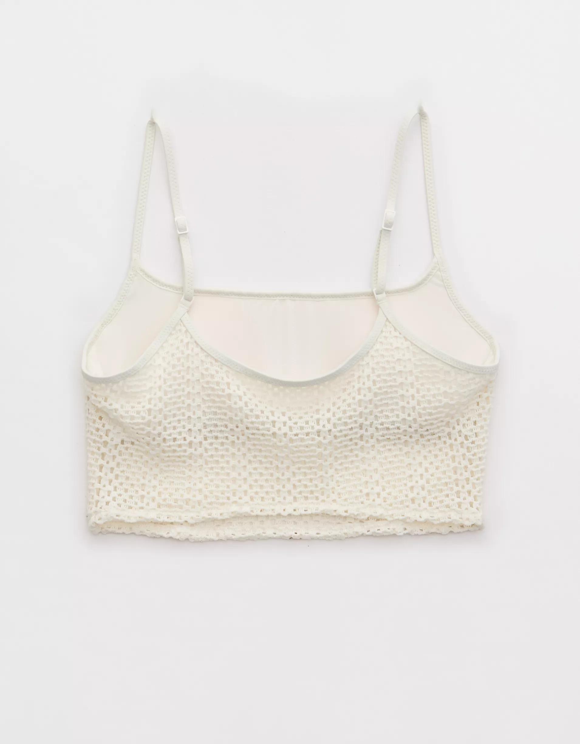 Aerie Cloudweave Crochet Longline Scoop Bikini Top Product Image