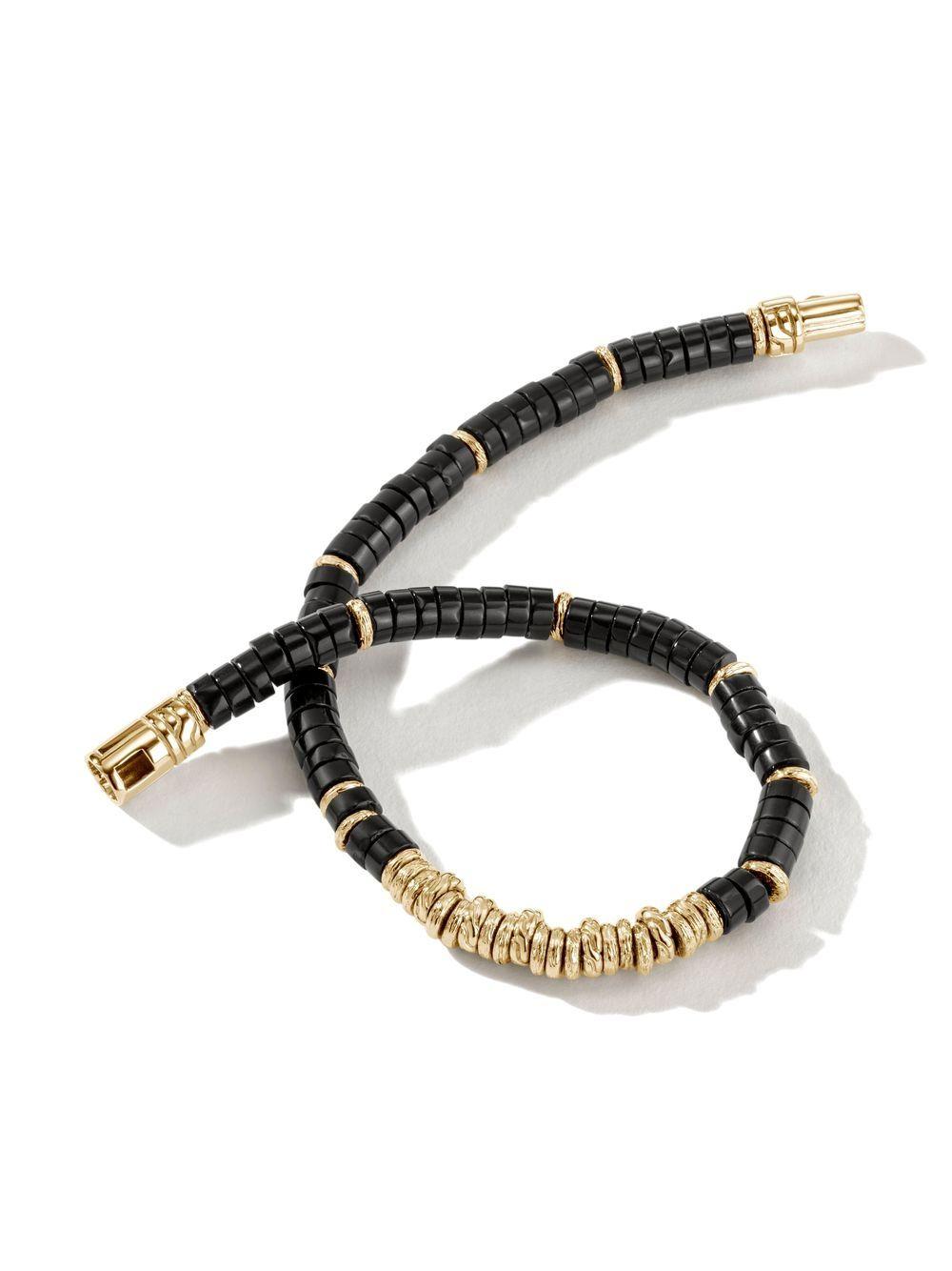 14kt yellow gold onyx beaded bracelet Product Image