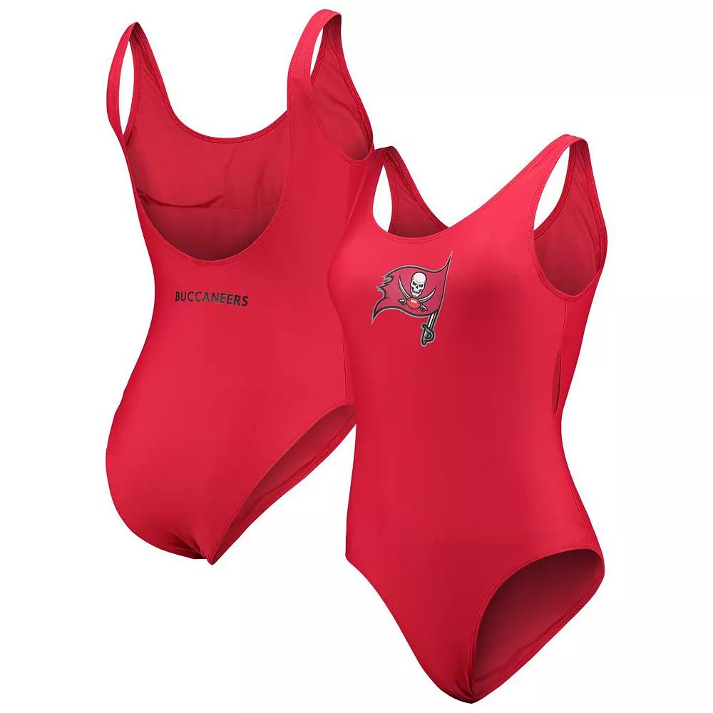 Women's G-III 4Her by Carl Banks Red Tampa Bay Buccaneers Making Waves One-Piece Swimsuit,  Product Image