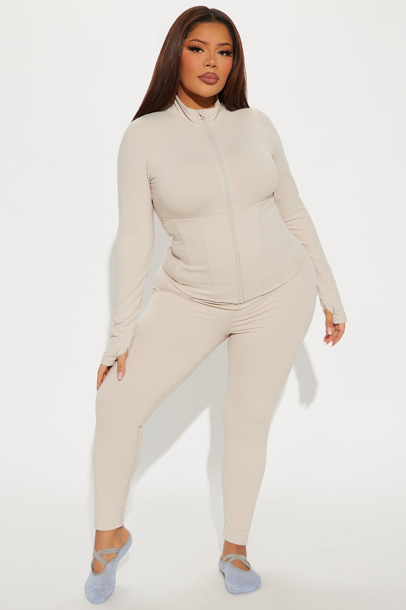 Flex Appeal 7/8 Super Soft Active Legging - Light Taupe Product Image