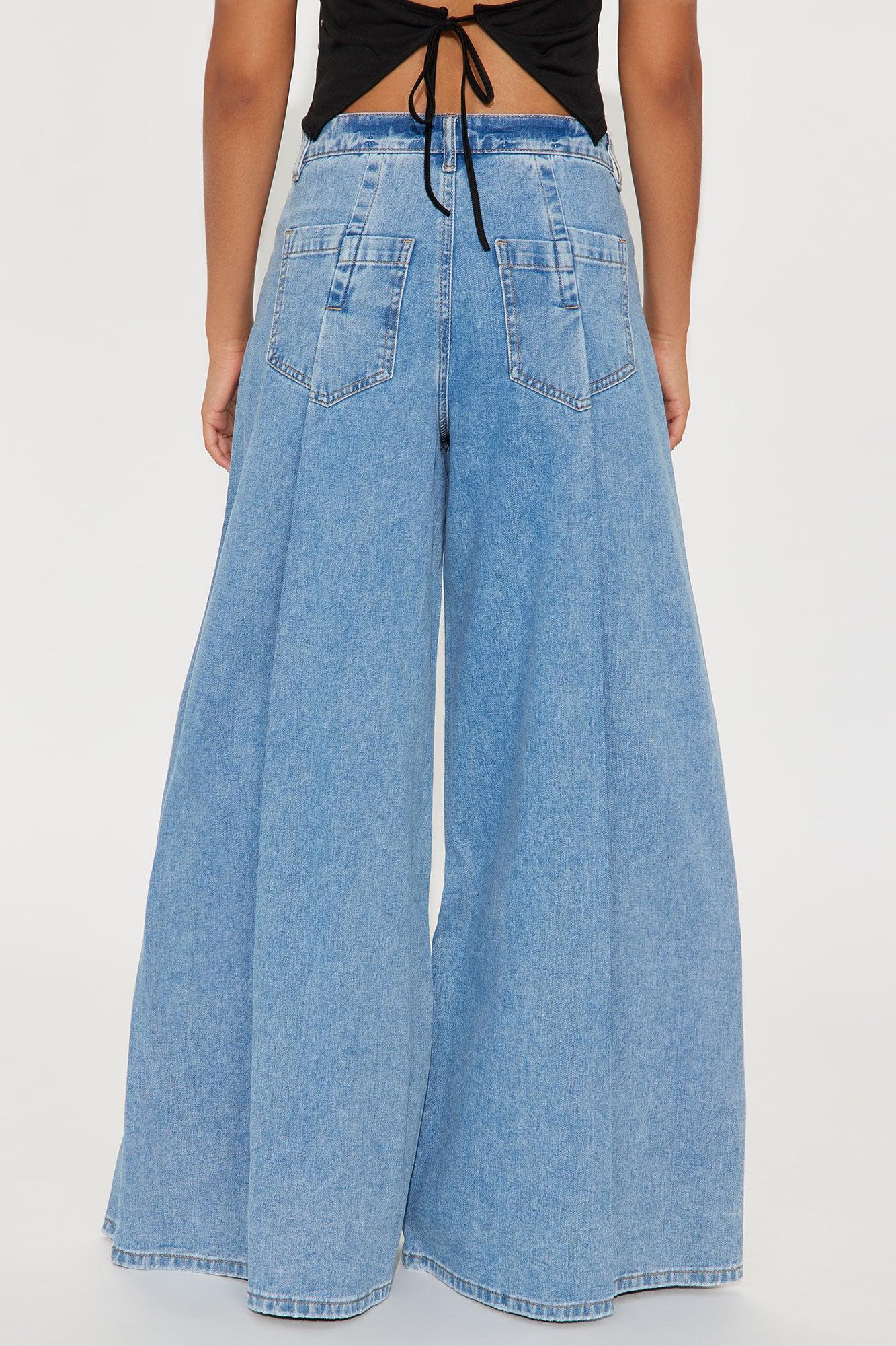 Eastside Wide Leg Denim Jeans - Light Wash Female Product Image