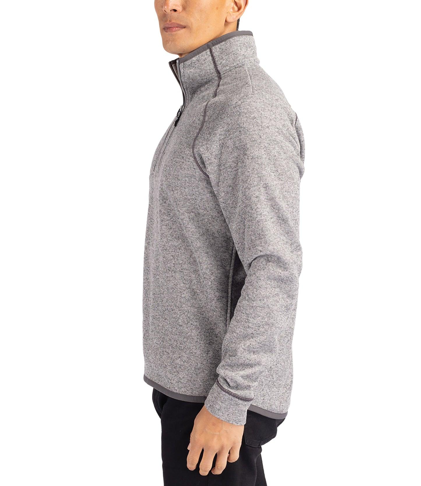 Cutter & Buck Mainsail Sweater-Knit Mens Half Zip Pullover Jacket Product Image