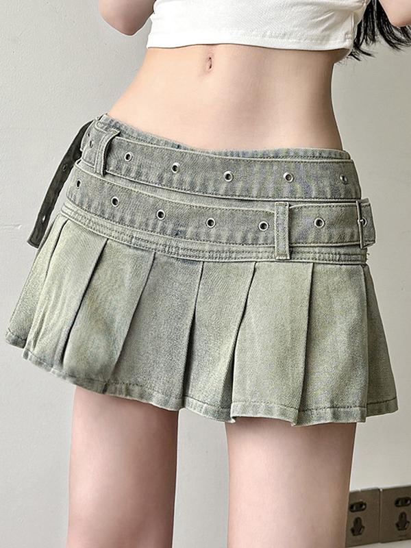 Retro Street Mini Skirt Product Image