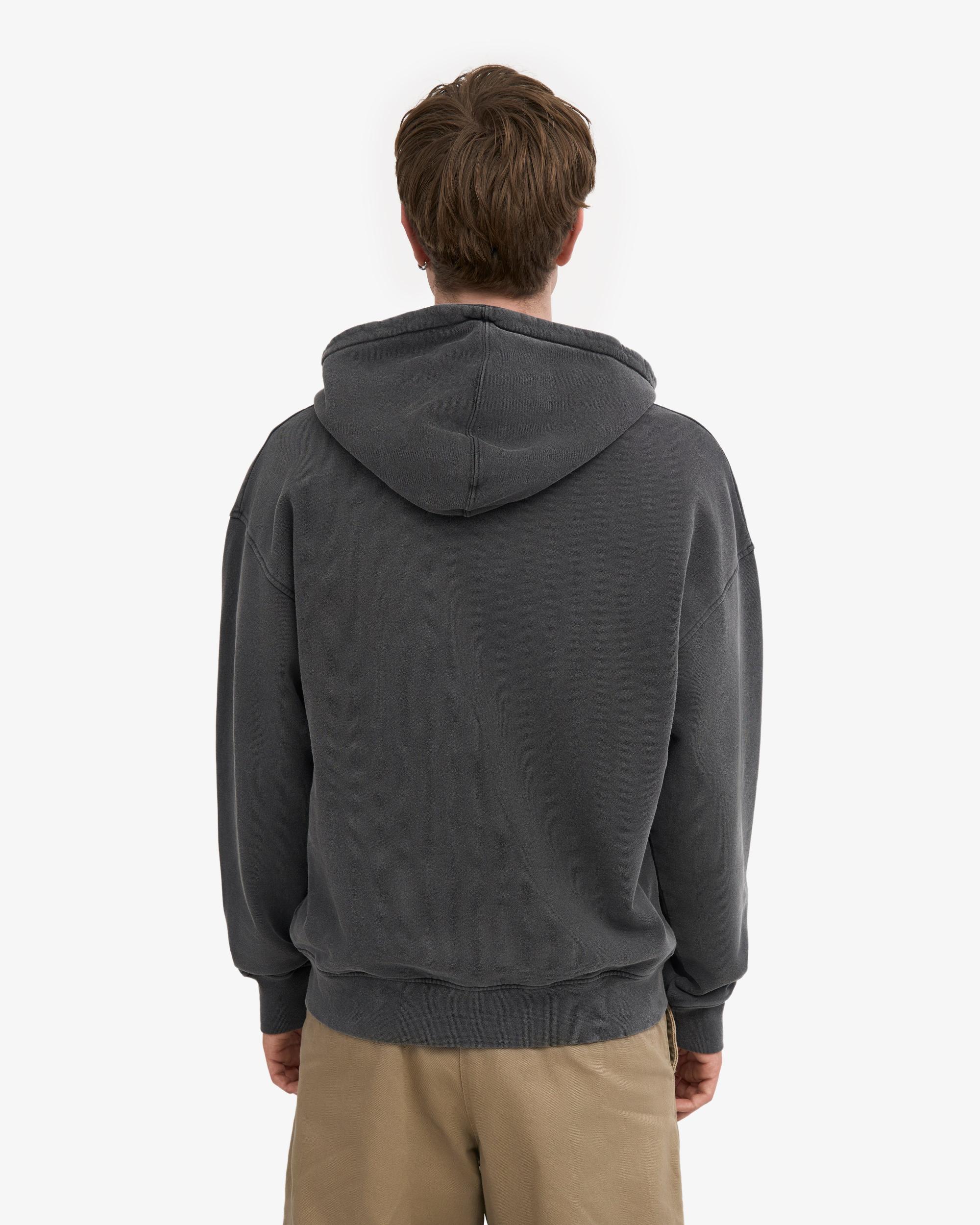 Organic Oversized Zip Hood - Faded Black Product Image