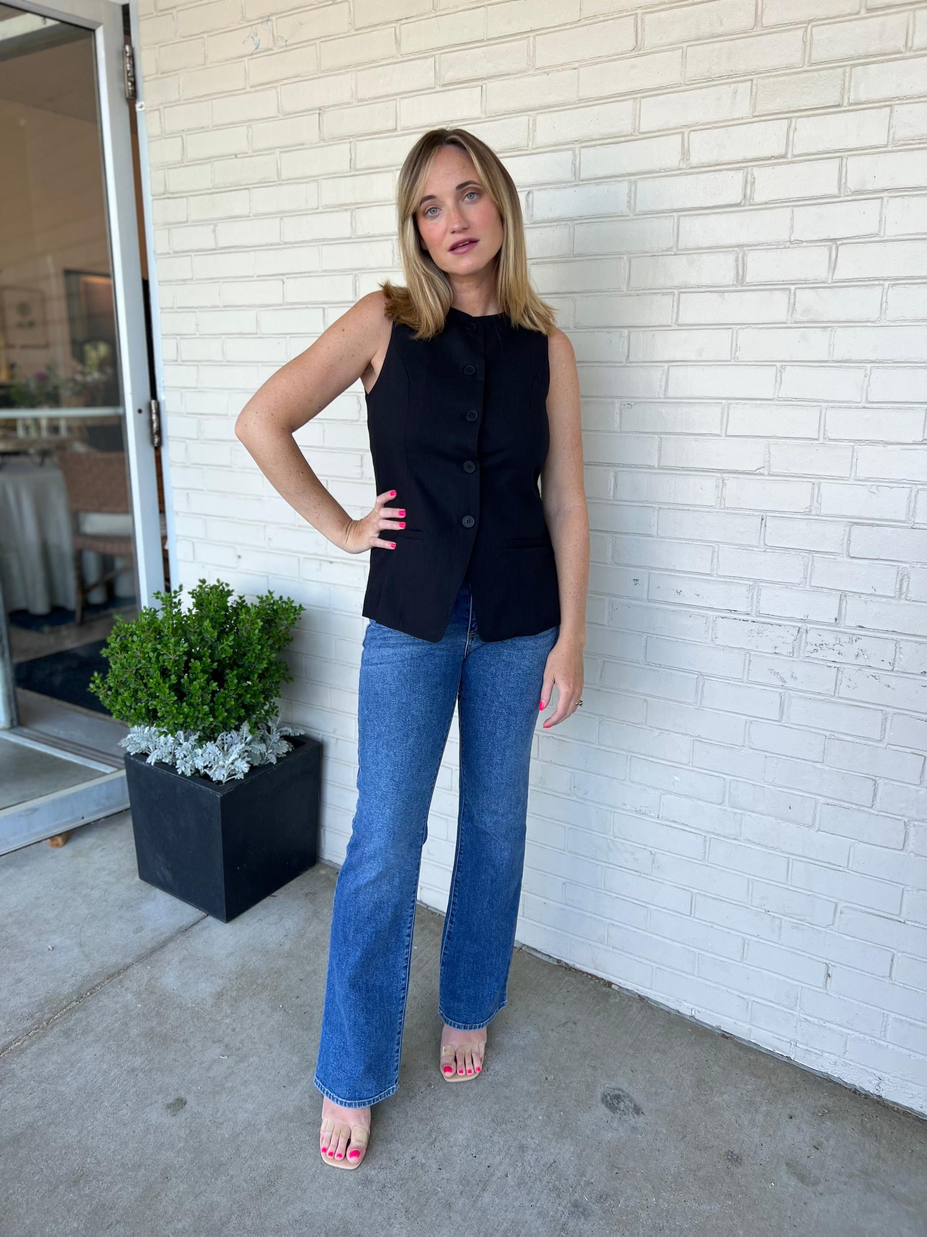 European Dream Button Front Vest Product Image