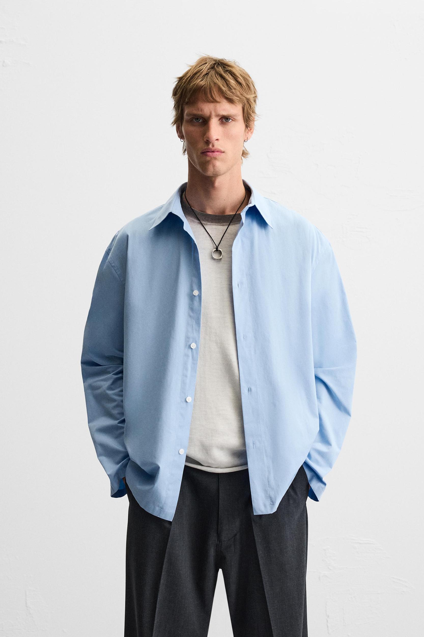 RELAXED FIT PLEATED SHIRT Product Image