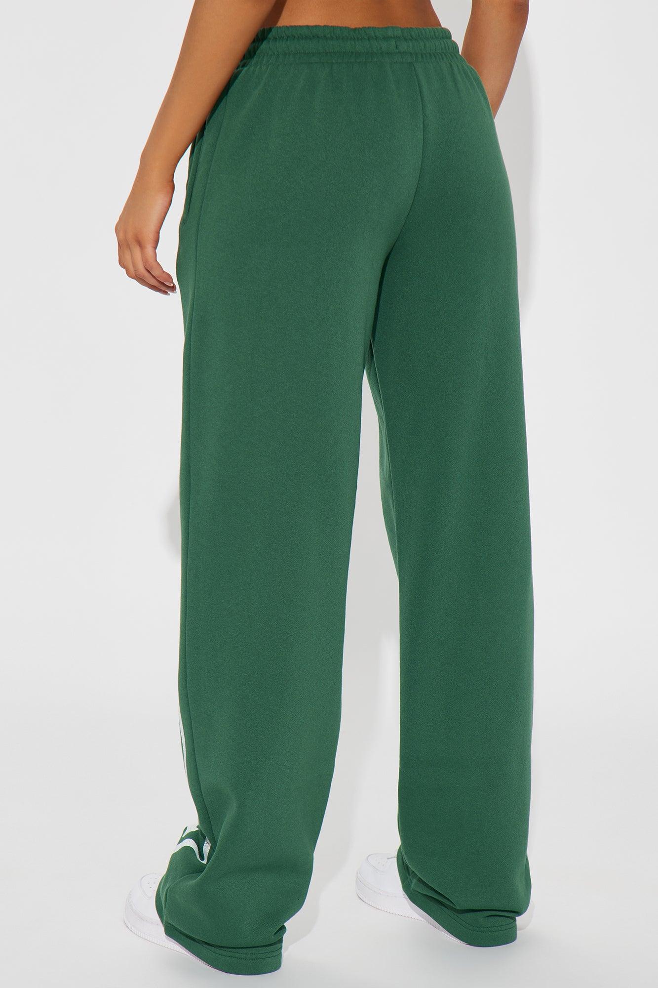 Von Dutch Washed Wide Leg Pant - Hunter Green Product Image