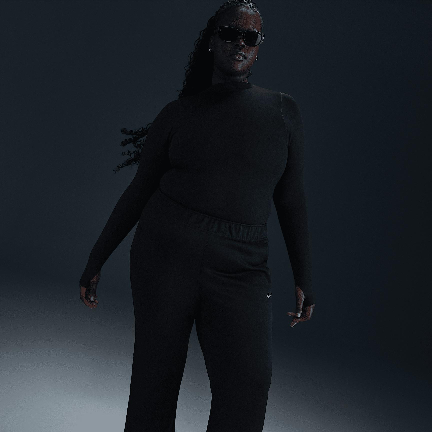 Womens Nike Sportswear Windrunner Mid-Rise Slim Knit Pants (Plus Size) | HJ1018-010 Product Image