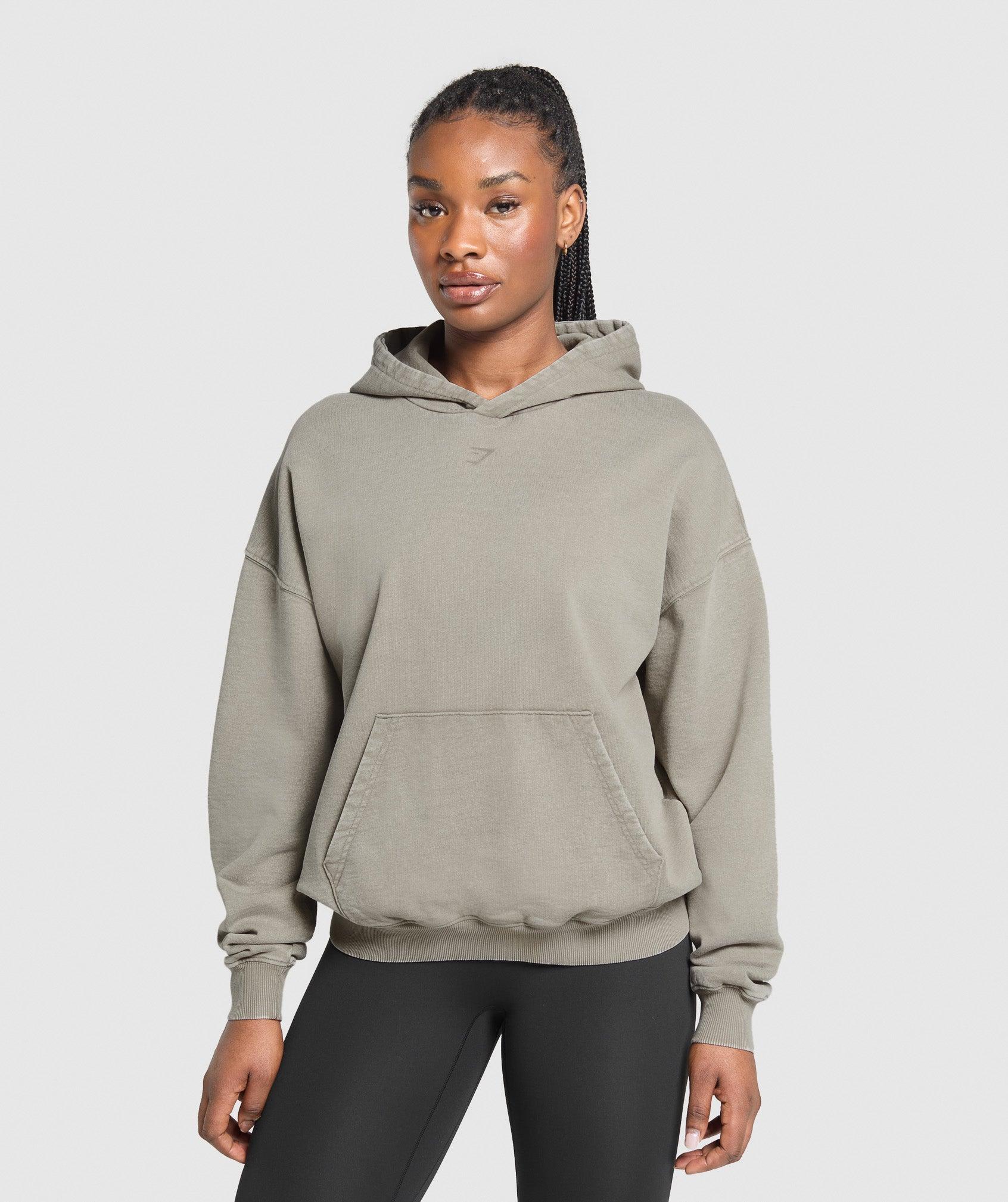 Gymshark GSLC Graphic Oversized Hoodie - Linen Brown Female Product Image