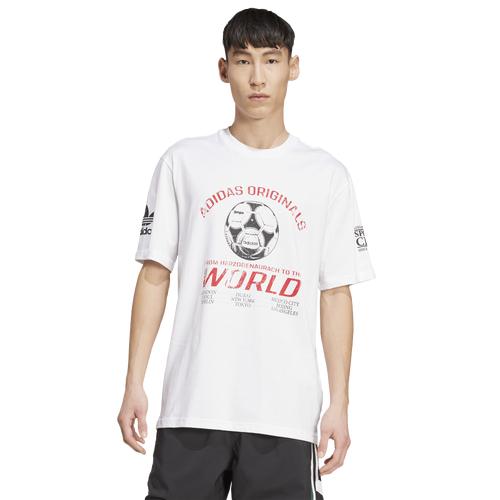 adidas Mens adidas Originals 90s Football Graphic Tee - Mens White Product Image
