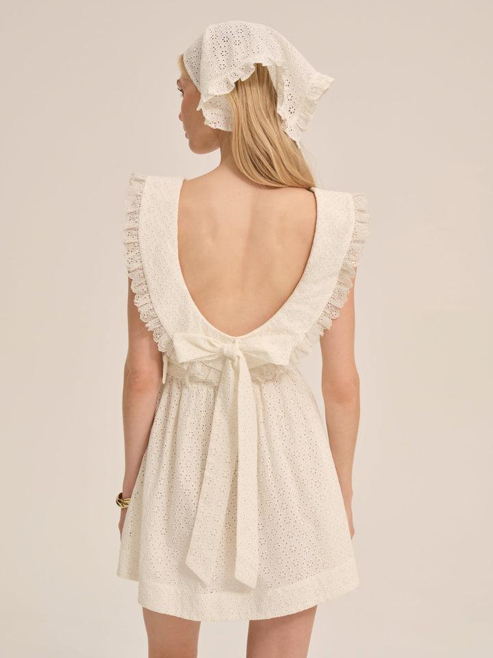 Tea Time Mini Dress — Cream Product Image