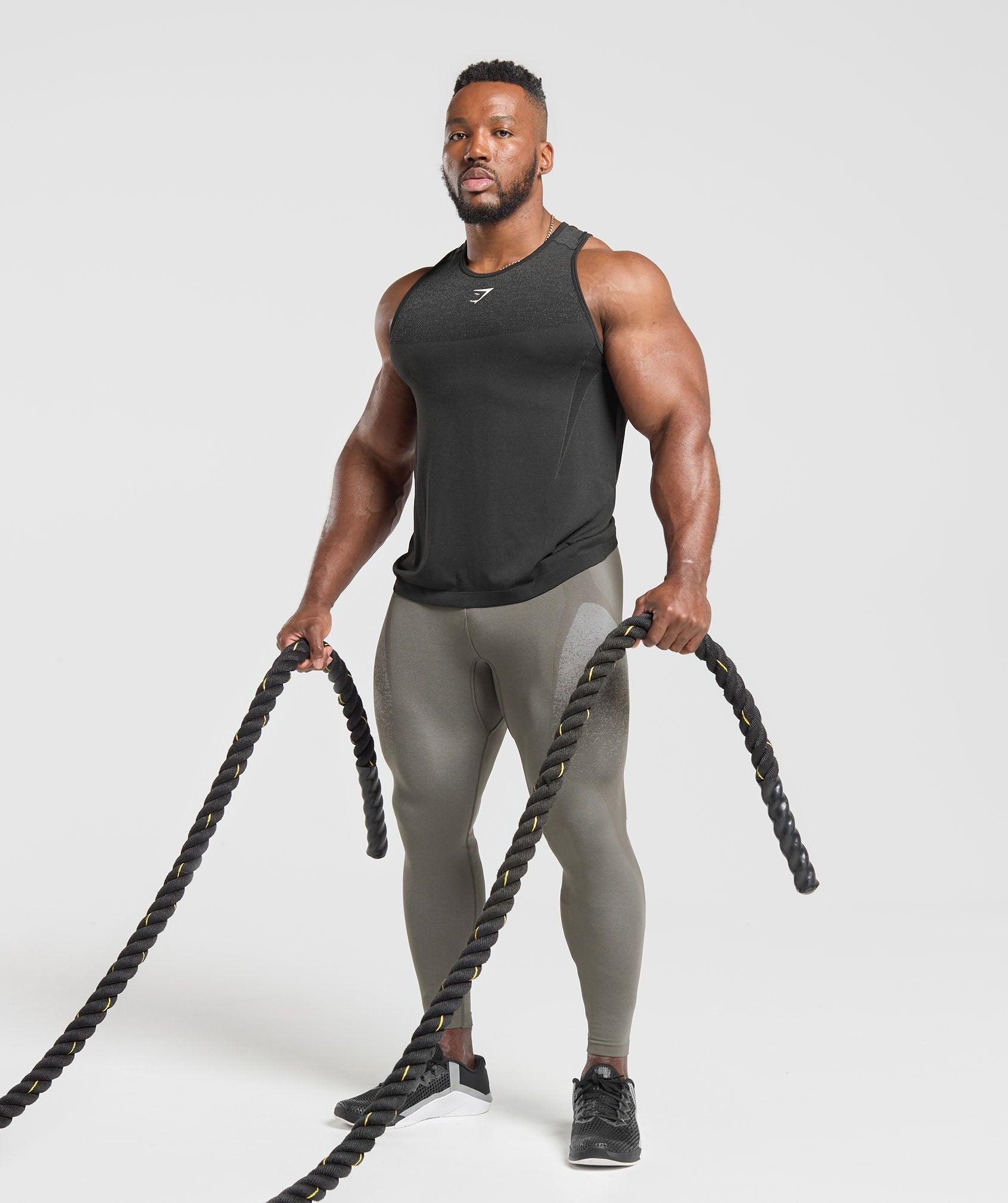 Gymshark Shadow Seamless Tights - Meteor Grey Male Product Image