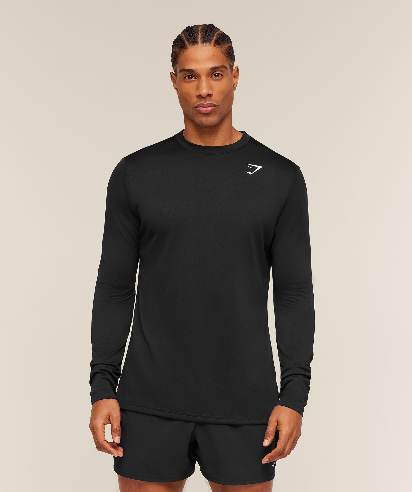 Gymshark Arrival Long Sleeve T-Shirt - Black Male Product Image