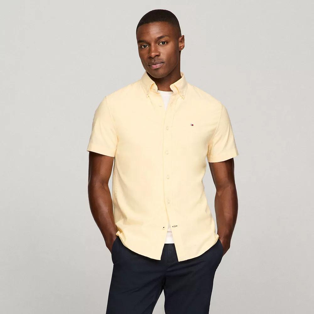 Men's Tommy Hilfiger Short Sleeve Original Stretch Oxford Shirt,  Product Image