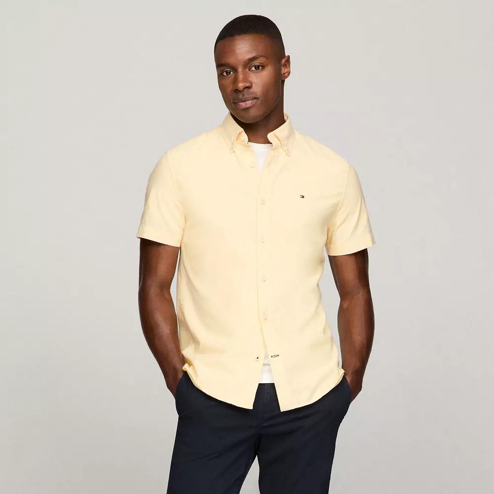 Men's Tommy Hilfiger Short Sleeve Original Stretch Oxford Shirt,  Product Image
